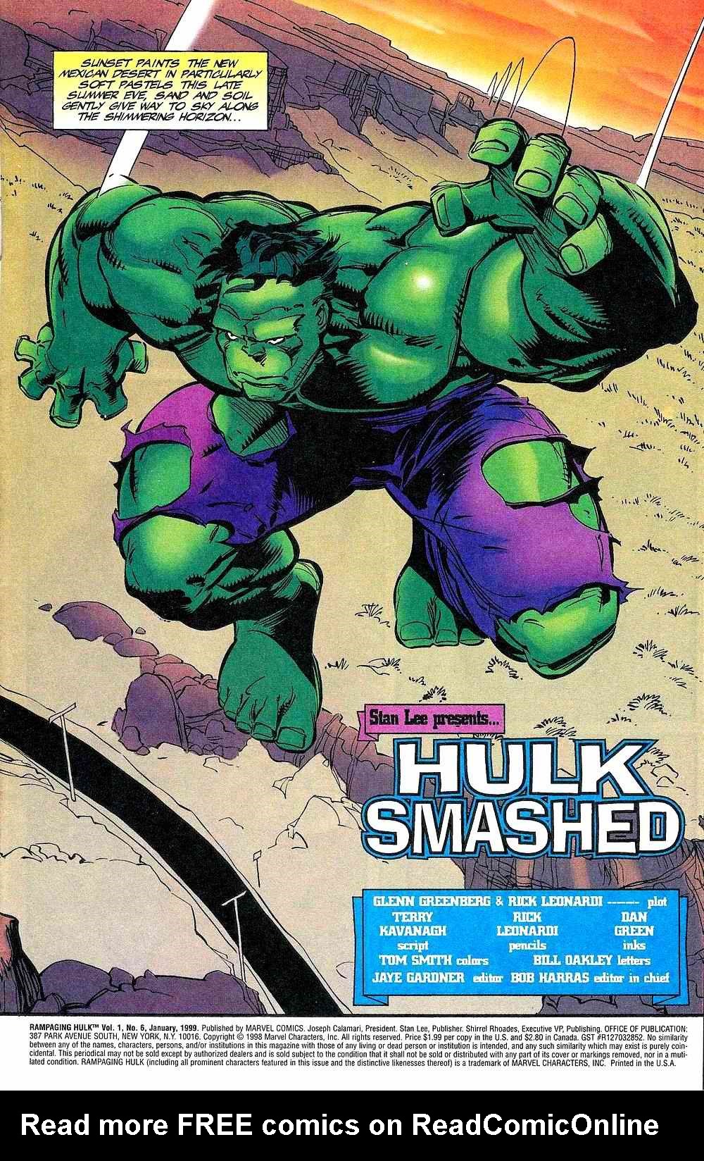 Read online The Rampaging Hulk (1998) comic -  Issue #6 - 3