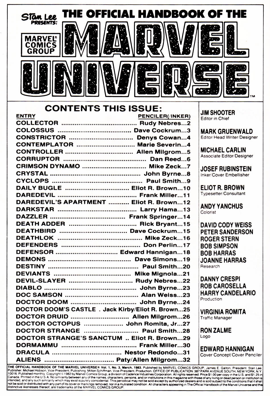 Read online The Official Handbook of the Marvel Universe comic -  Issue #3 - 2