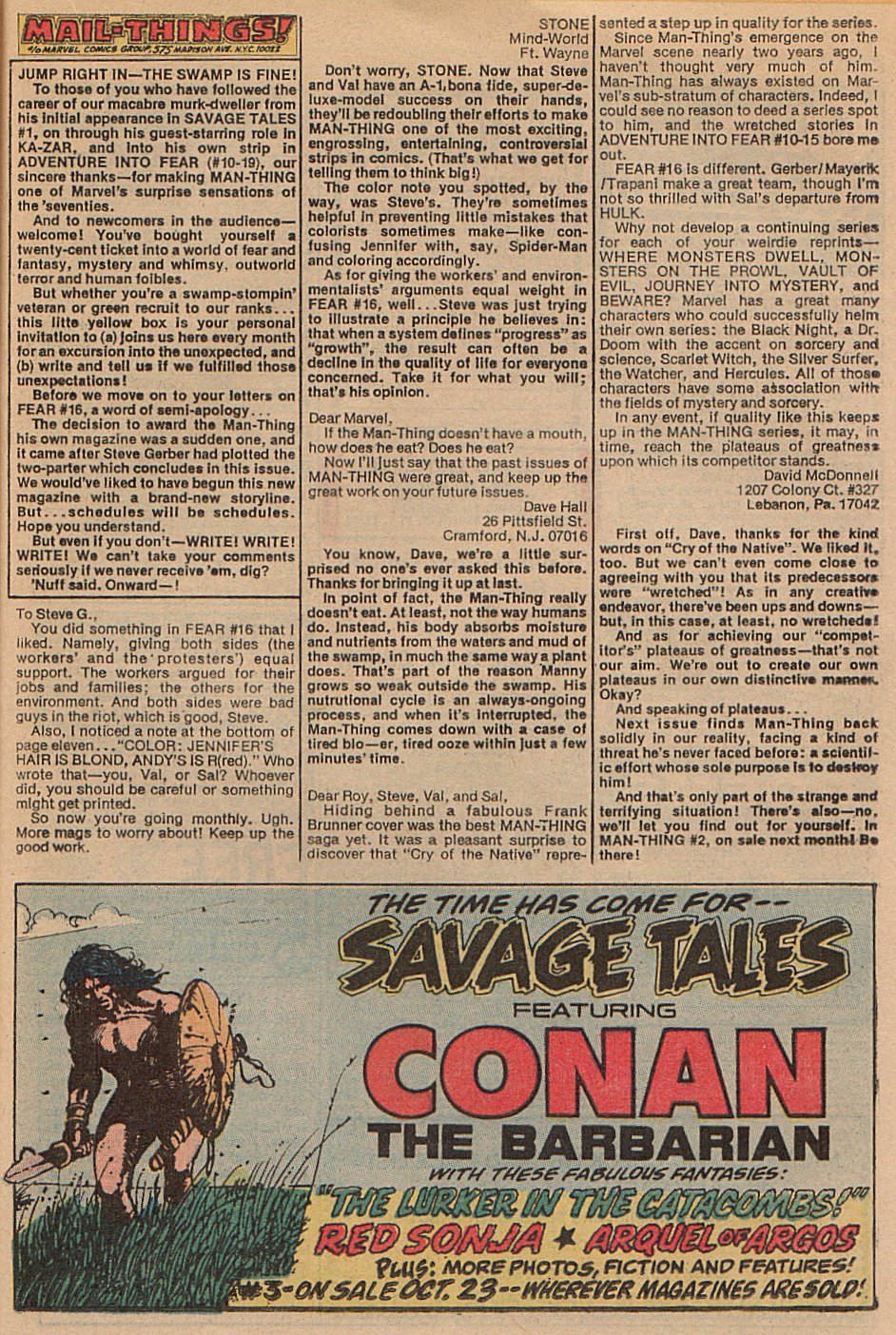 Read online Man-Thing (1974) comic -  Issue #1 - 14