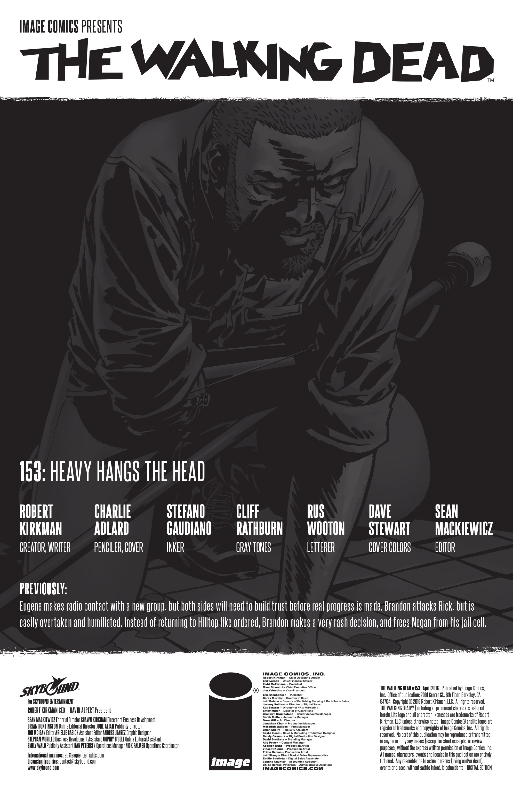 Read online The Walking Dead comic -  Issue #153 - 2