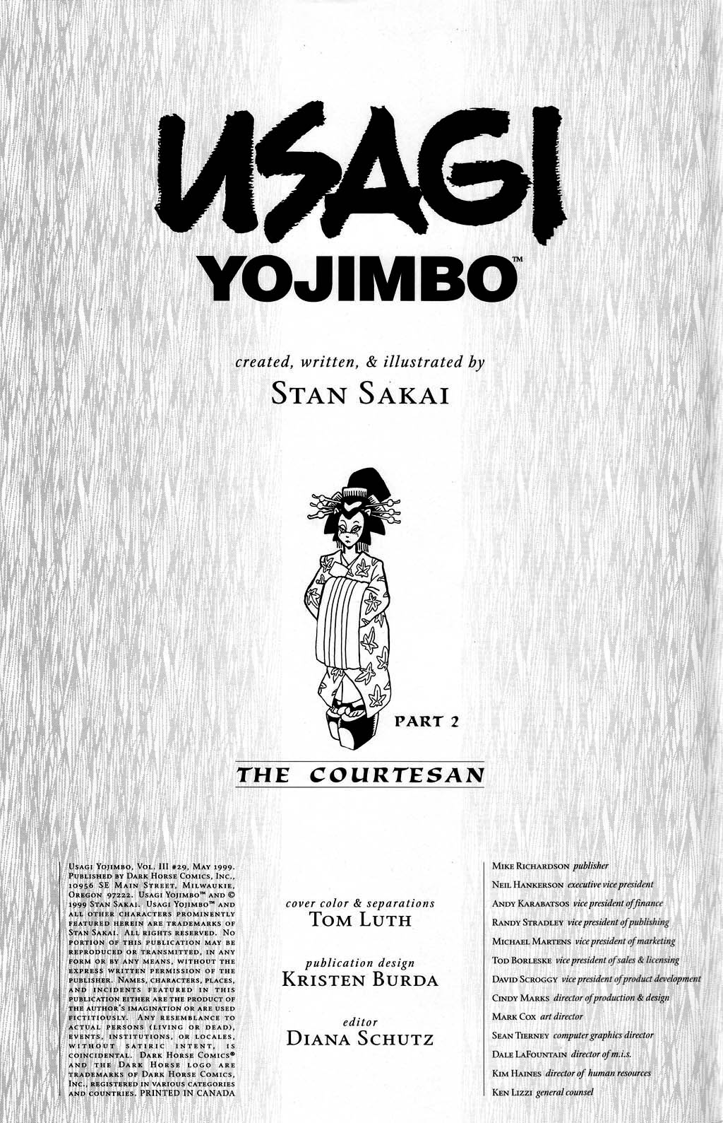 Read online Usagi Yojimbo (1996) comic -  Issue #29 - 2