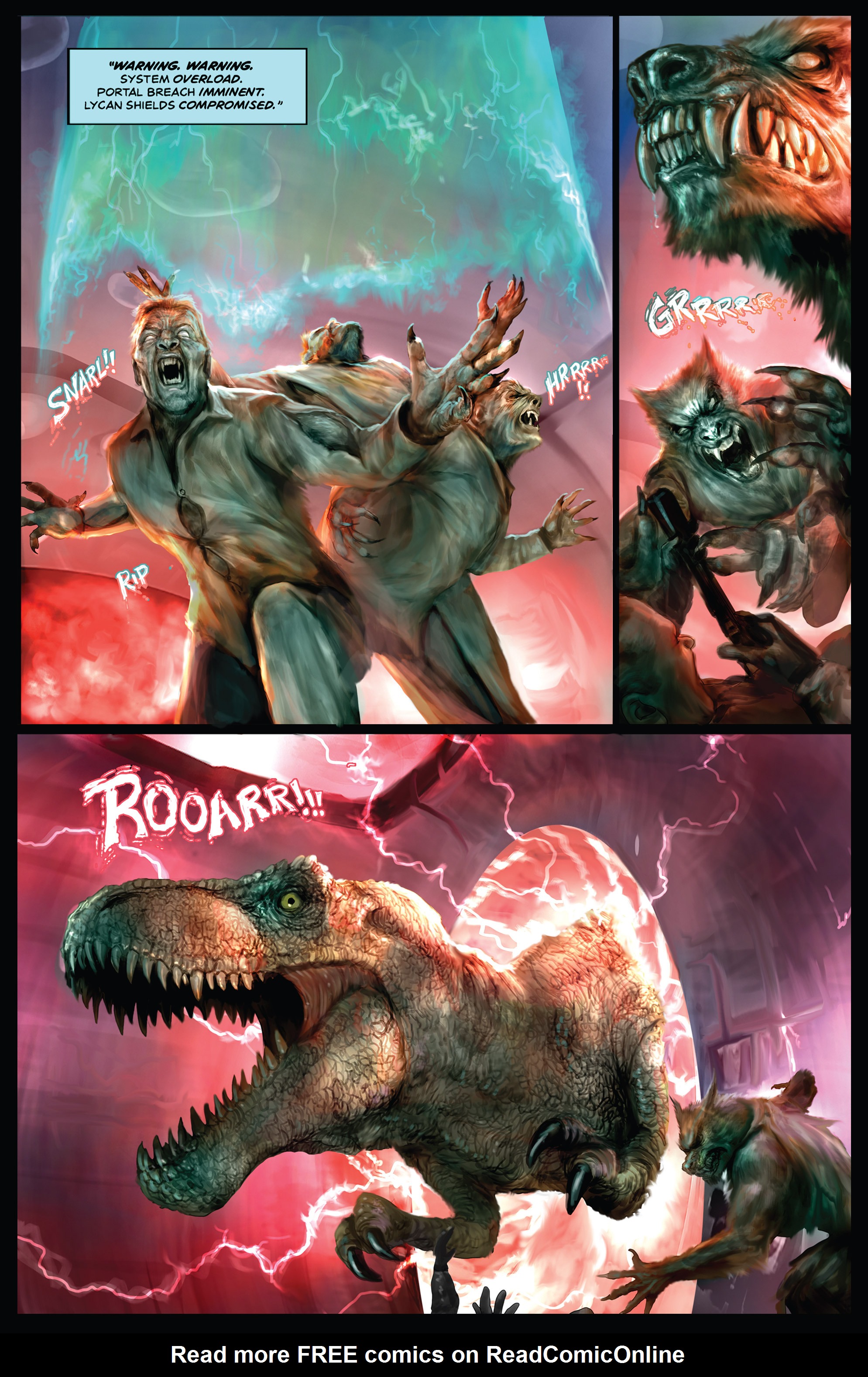 Read online American Mythology Dark: Werewolves vs Dinosaurs comic -  Issue # Full - 29