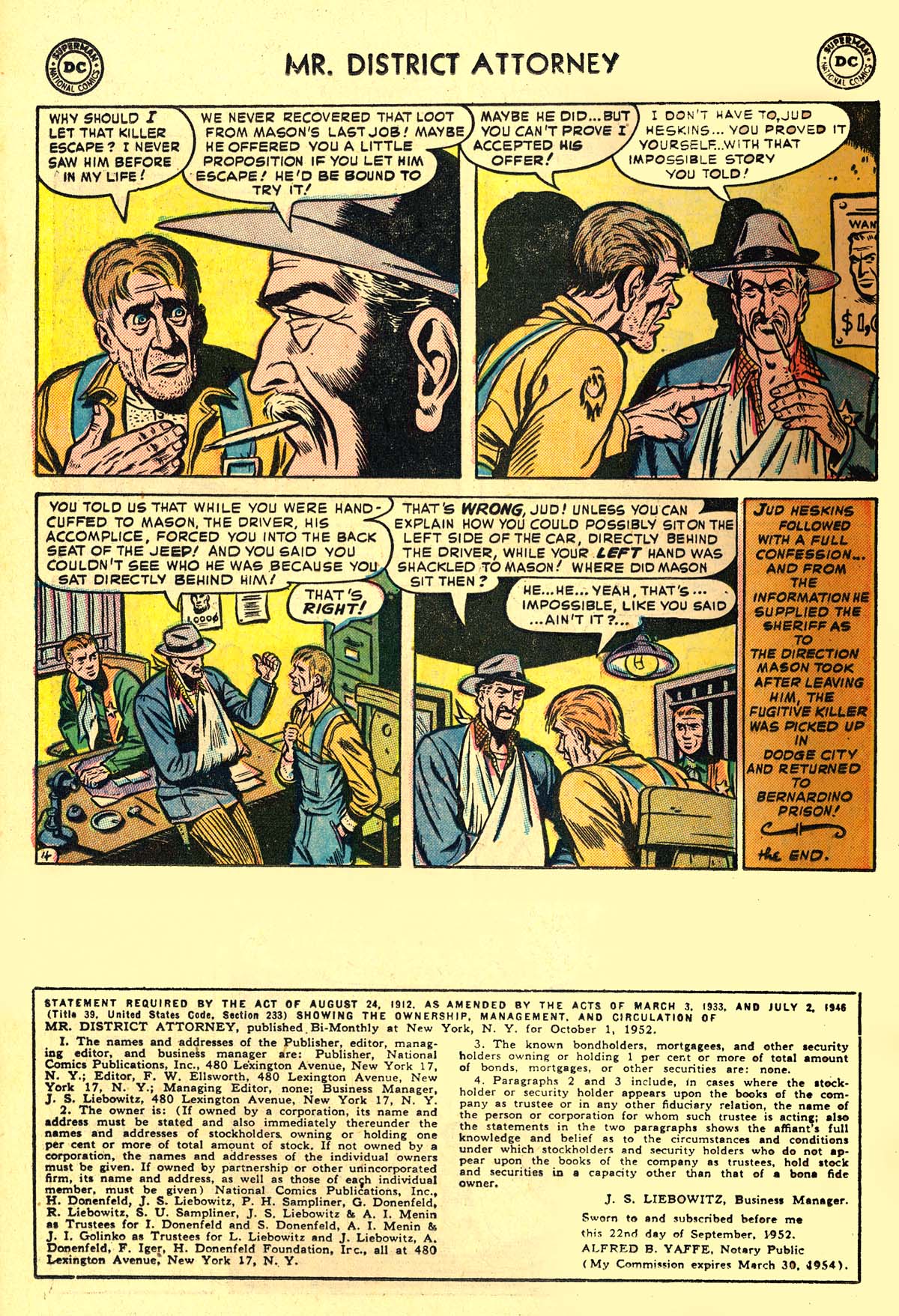 Read online Mr. District Attorney comic -  Issue #32 - 22
