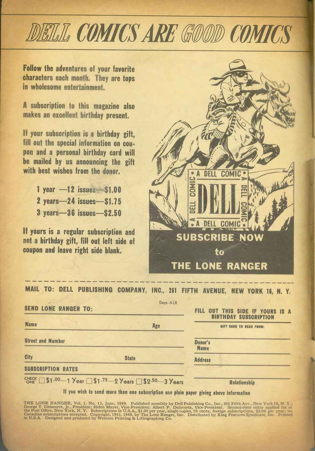Read online The Lone Ranger (1948) comic -  Issue #12 - 2
