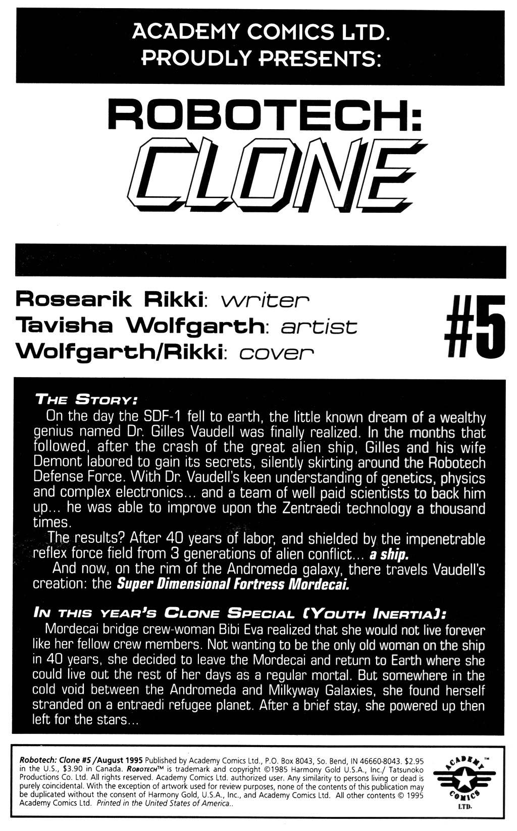 Read online Robotech Clone comic -  Issue #5 - 2