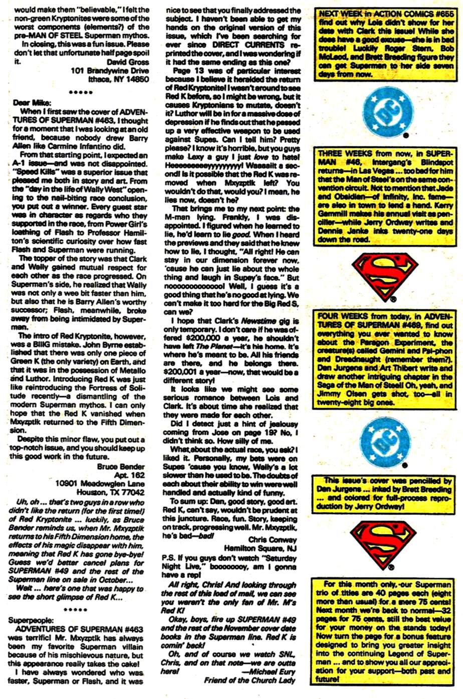 Read online Adventures of Superman (1987) comic -  Issue #468 - 25