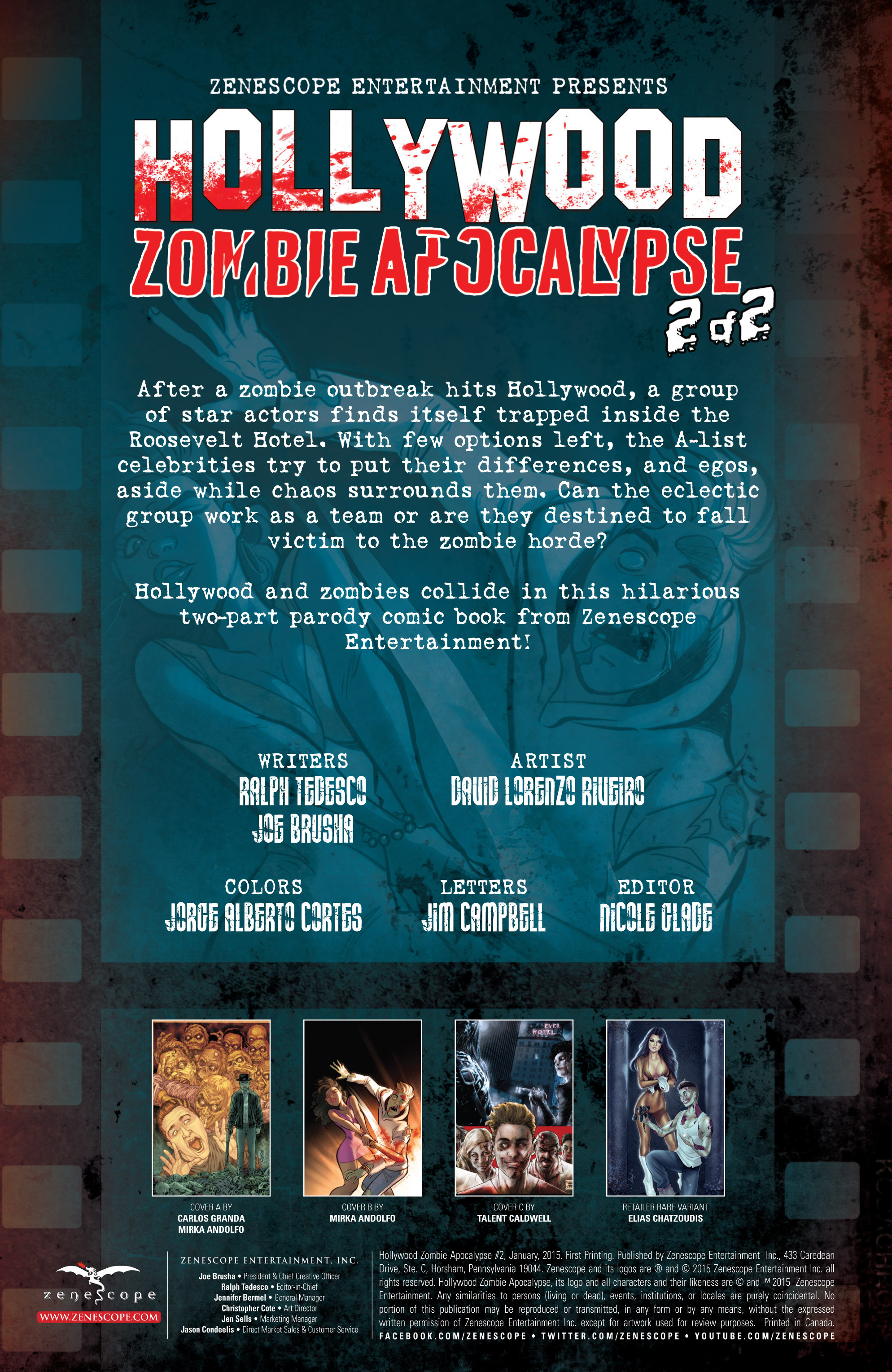 Read online Hollywood Zombie Apocalypse comic -  Issue #2 - 3