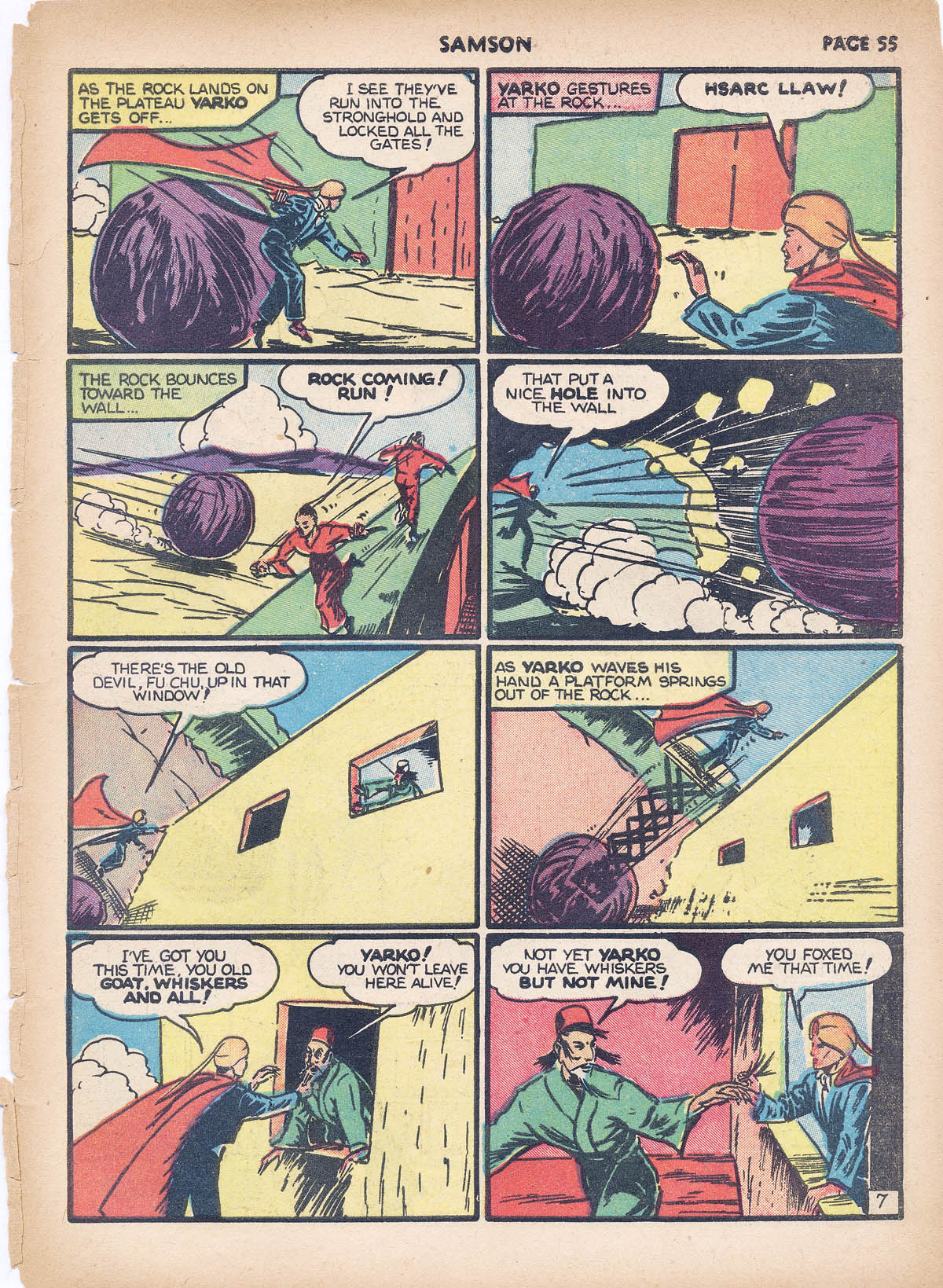 Read online Samson (1940) comic -  Issue #4 - 56