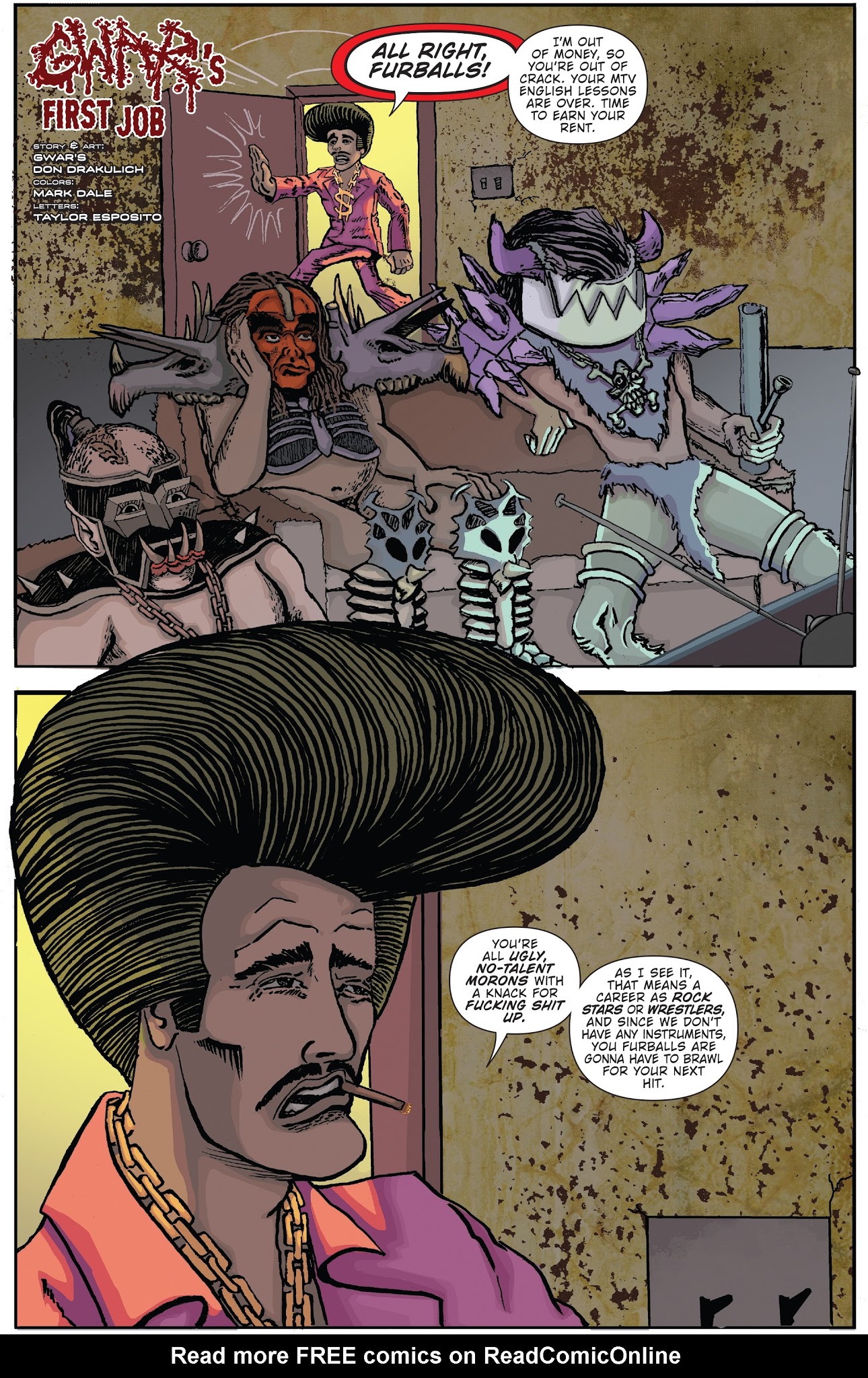 Read online Gwar: Orgasmageddon comic -  Issue #3 - 21