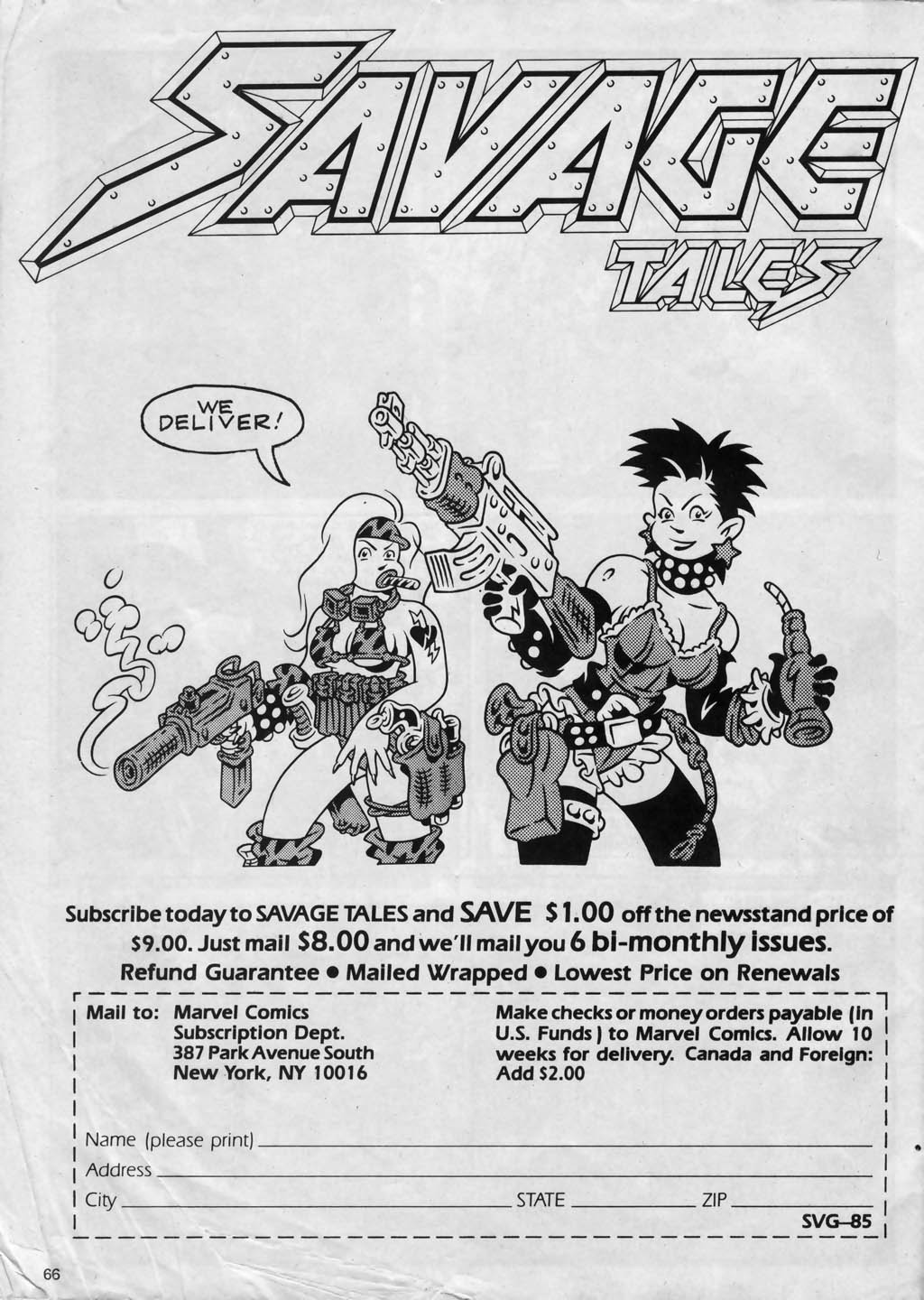 Read online Savage Tales (1985) comic -  Issue #3 - 66