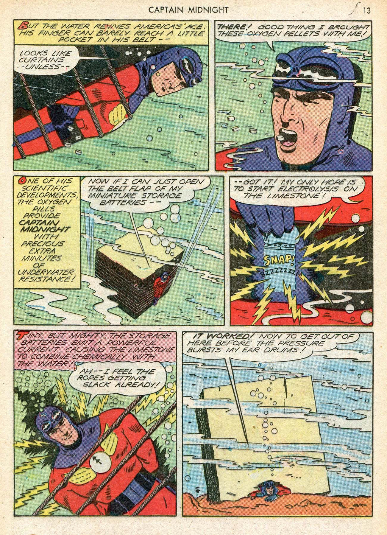 Read online Captain Midnight (1942) comic -  Issue #12 - 13