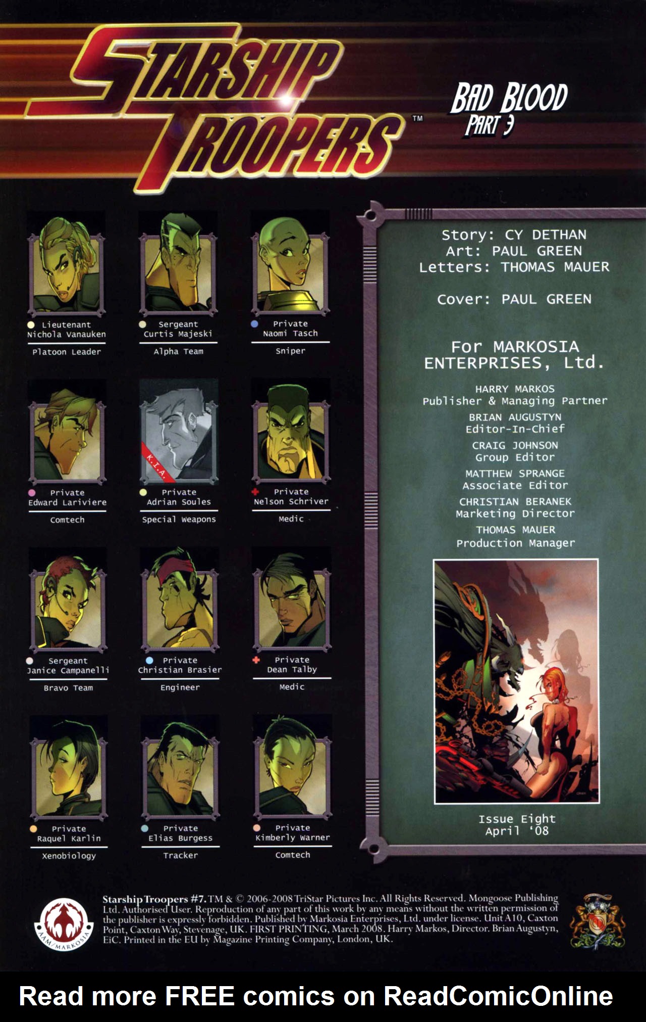 Read online Starship Troopers (2007) comic -  Issue #7 - 2