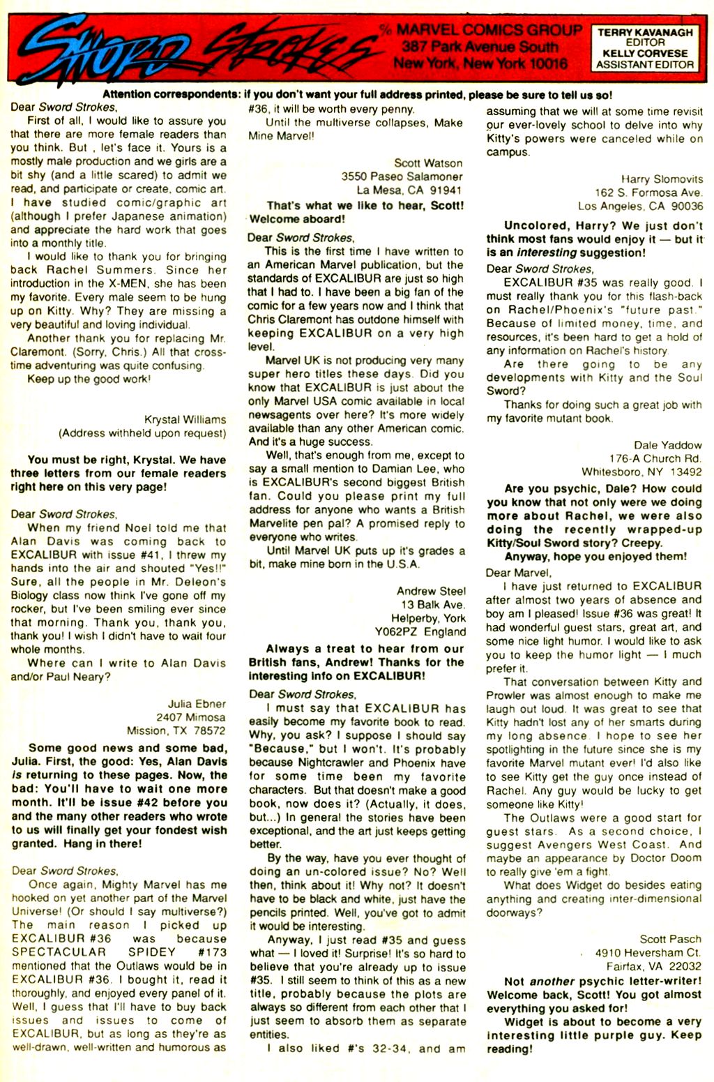 Read online Excalibur (1988) comic -  Issue #40 - 23