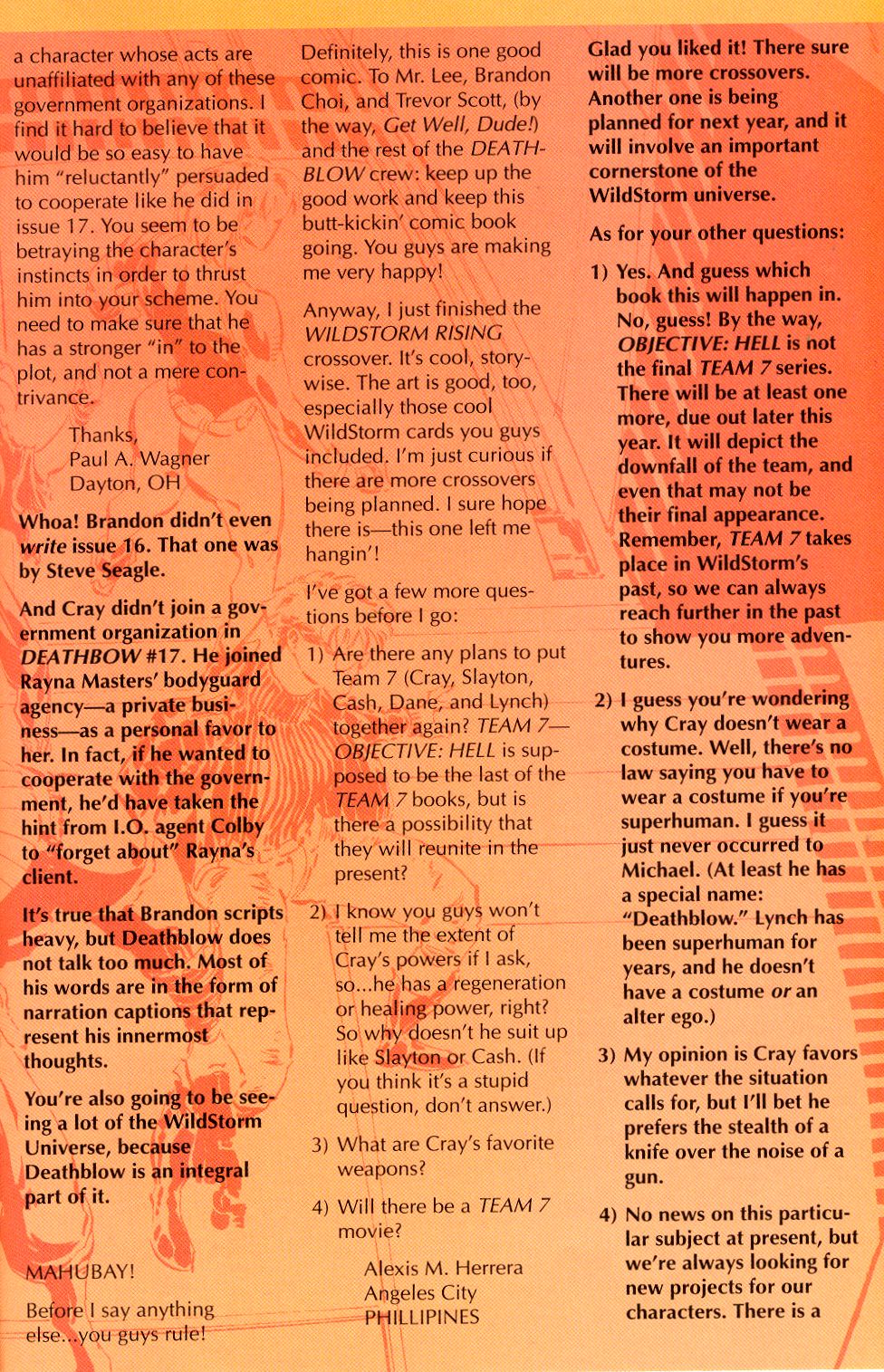 Read online Deathblow comic -  Issue #20 - 25
