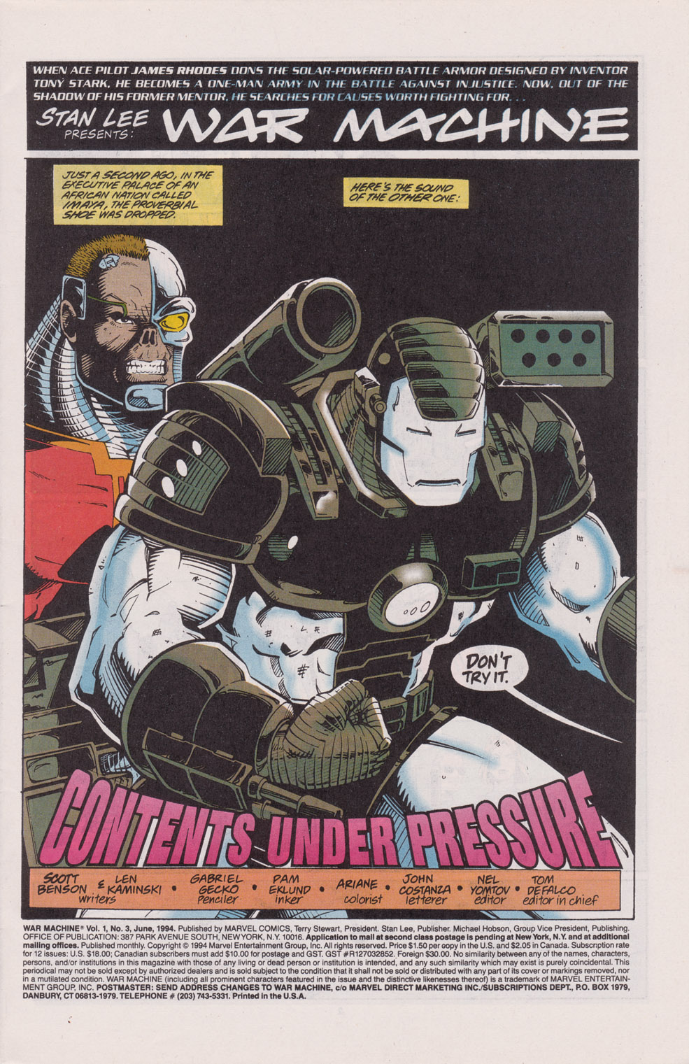 Read online War Machine (1994) comic -  Issue #3 - 2