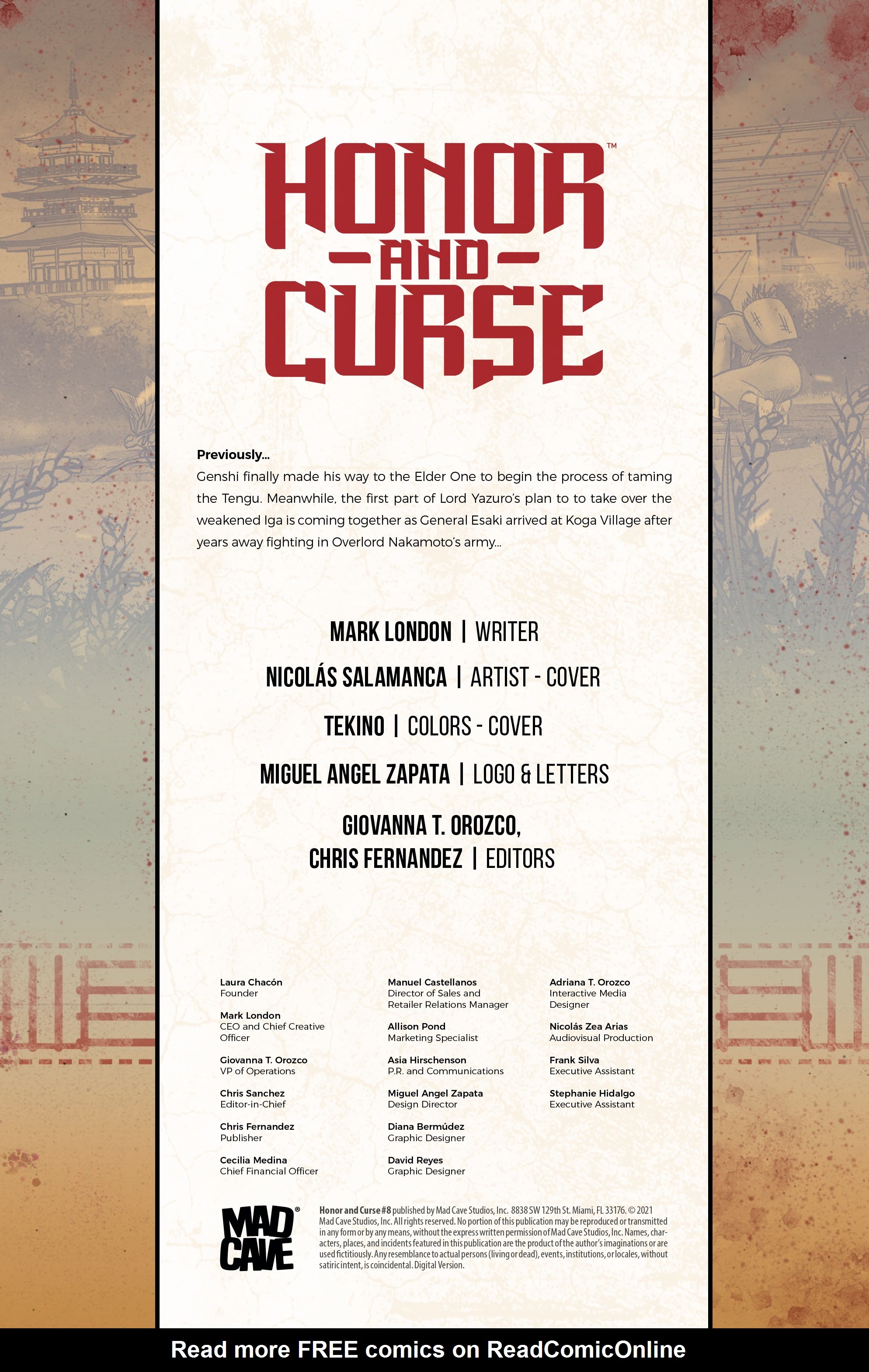 Read online Honor and Curse comic -  Issue #8 - 2