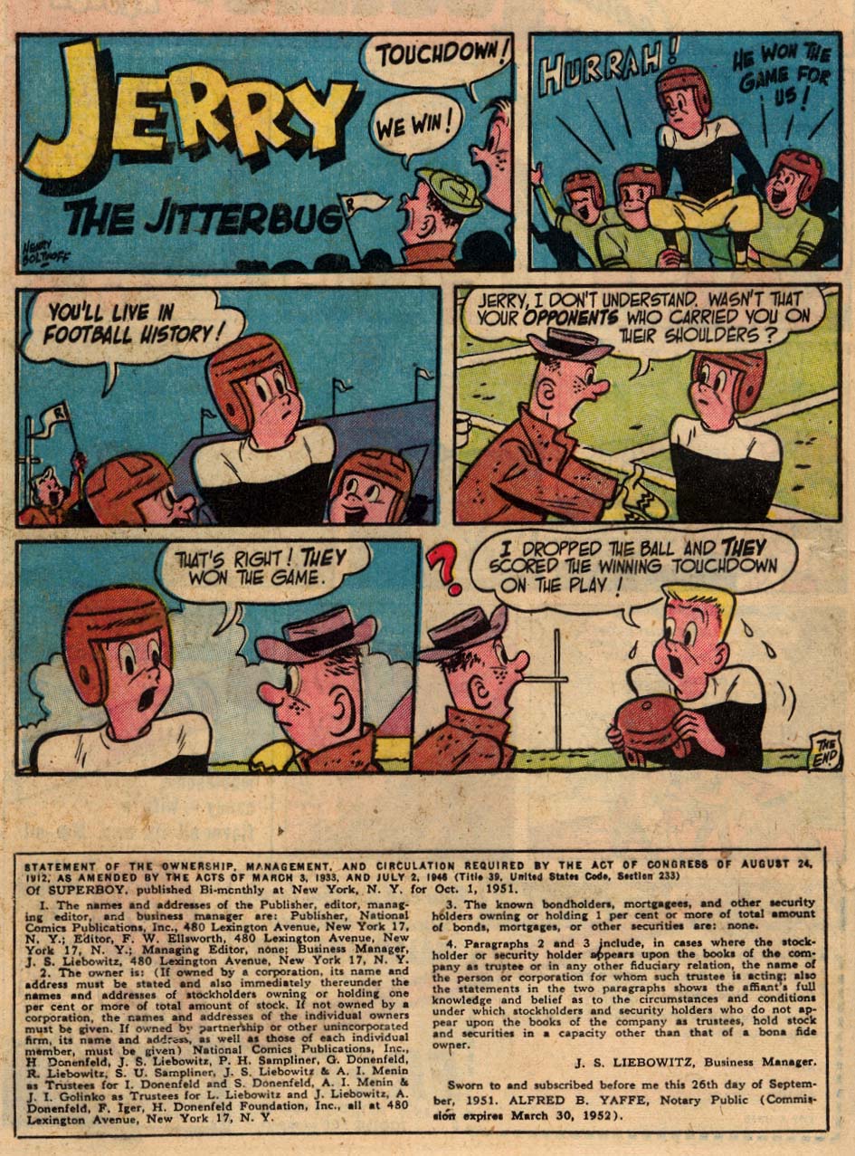 Read online Superboy (1949) comic -  Issue #18 - 22