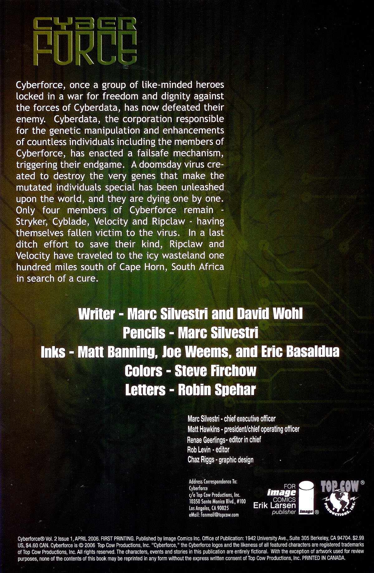 Read online Cyberforce (2006) comic -  Issue #0 - 2