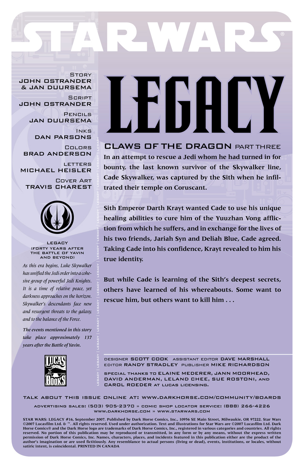 Read online Star Wars: Legacy (2006) comic -  Issue #16 - 2