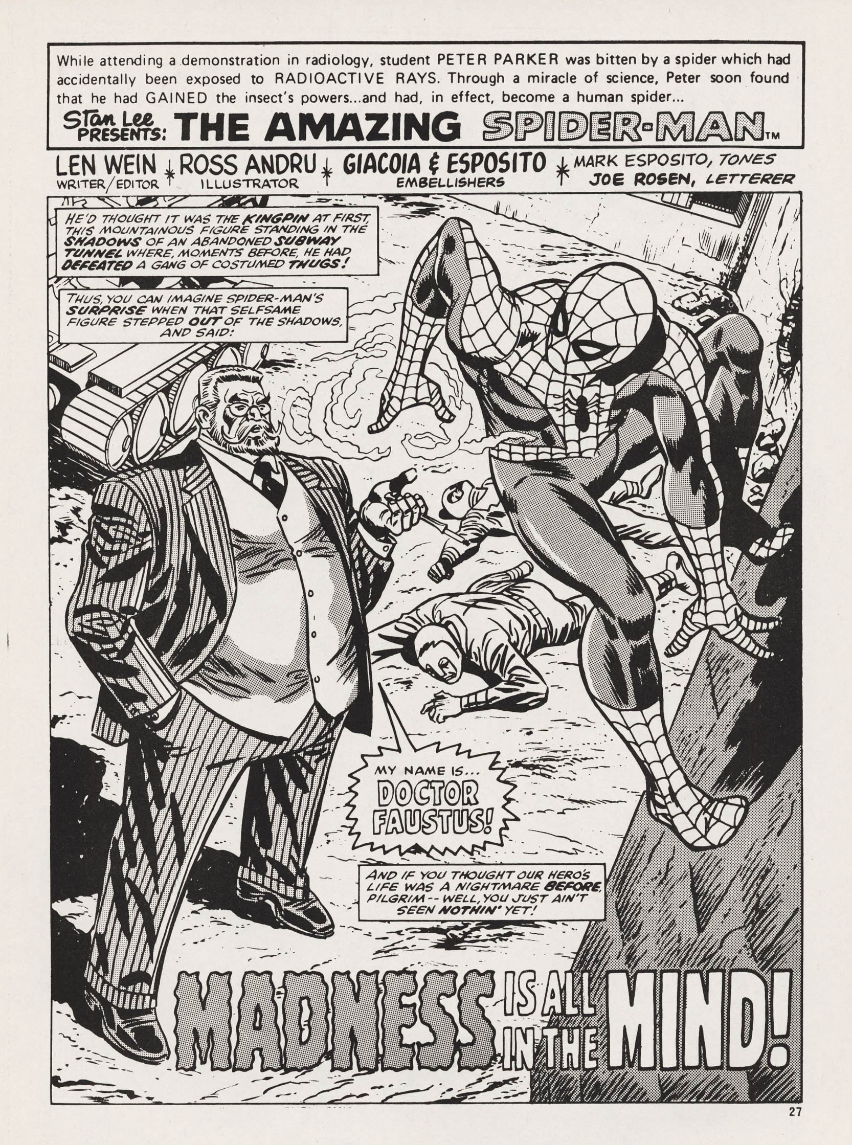 Read online Super Spider-Man and Captain Britain comic -  Issue #249 - 27