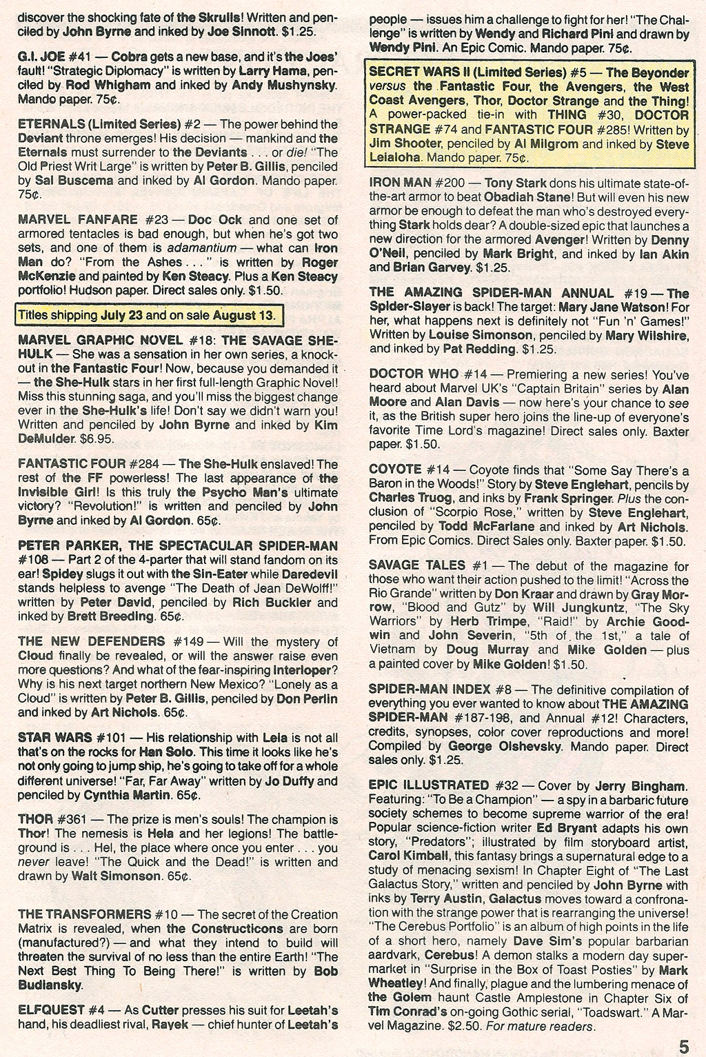 Read online Marvel Age comic -  Issue #31 - 7