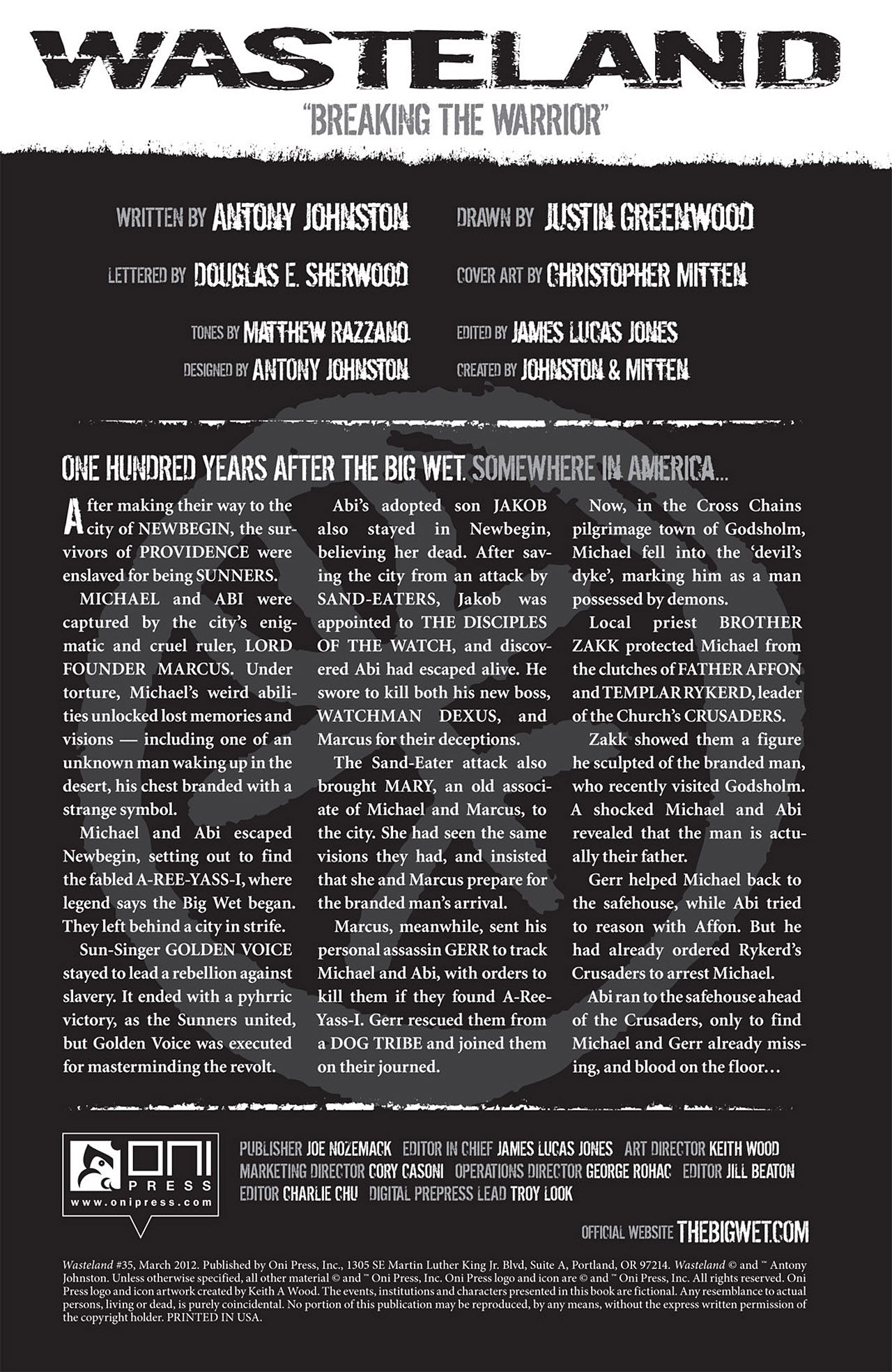 Read online Wasteland (2006) comic -  Issue #35 - 2