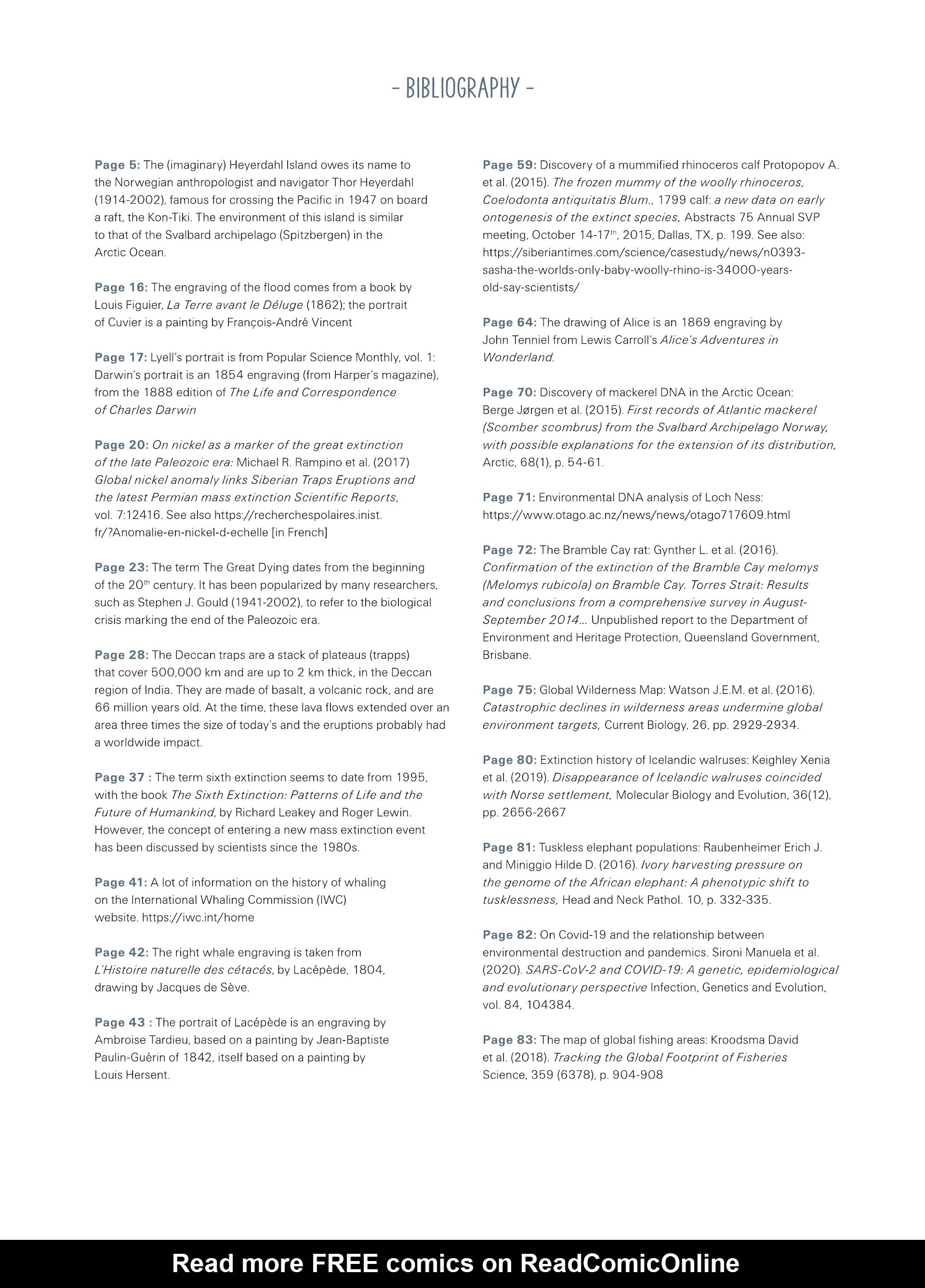 Read online Extinctions: Twilight of the Species comic -  Issue # TPB - 123