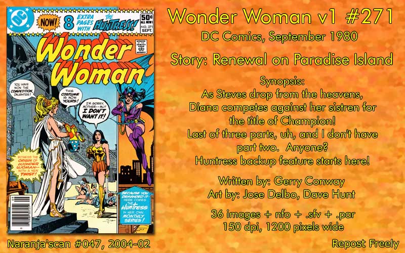 Read online Wonder Woman (1942) comic -  Issue #271 - 1