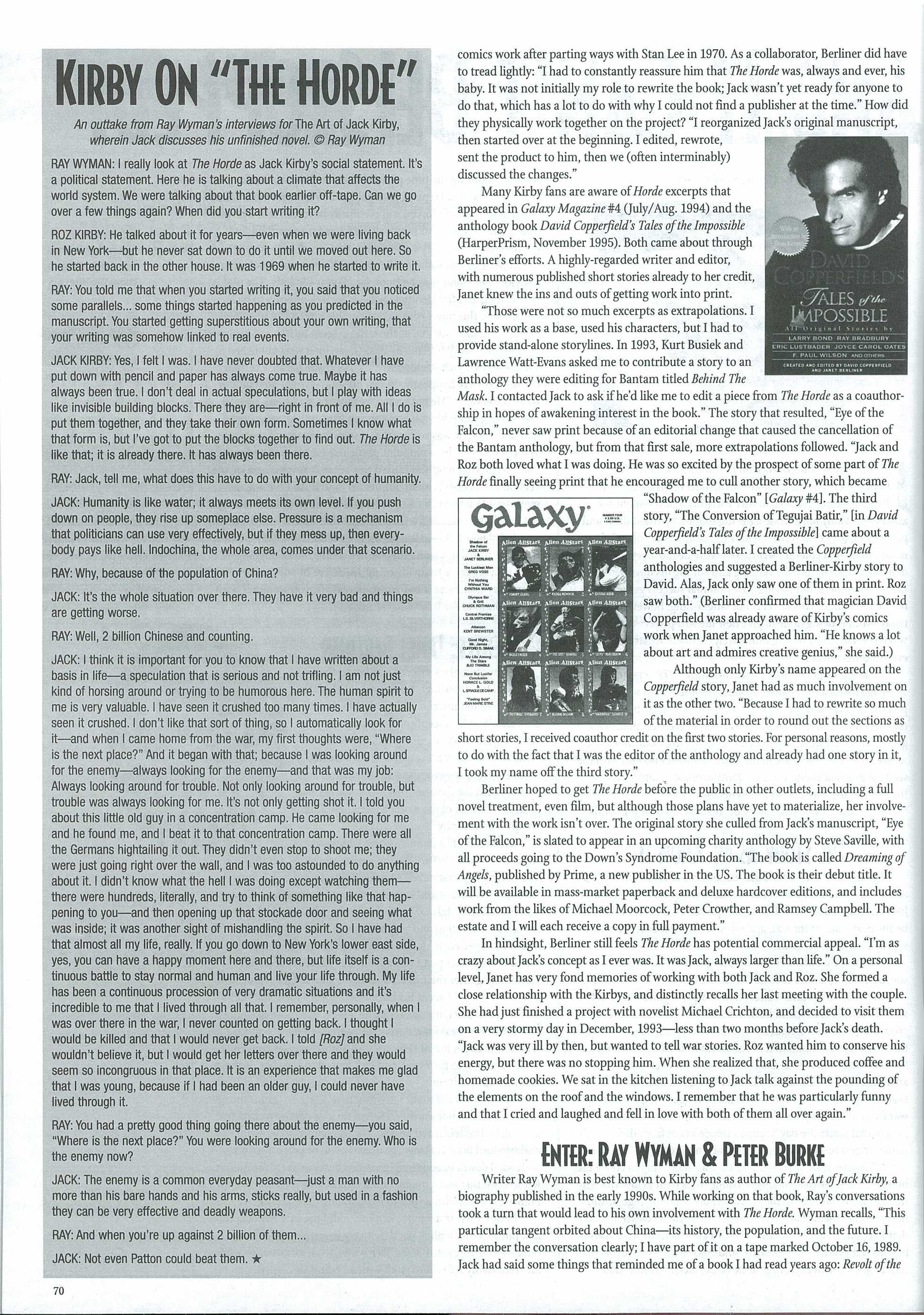 Read online The Jack Kirby Collector comic -  Issue #32 - 74