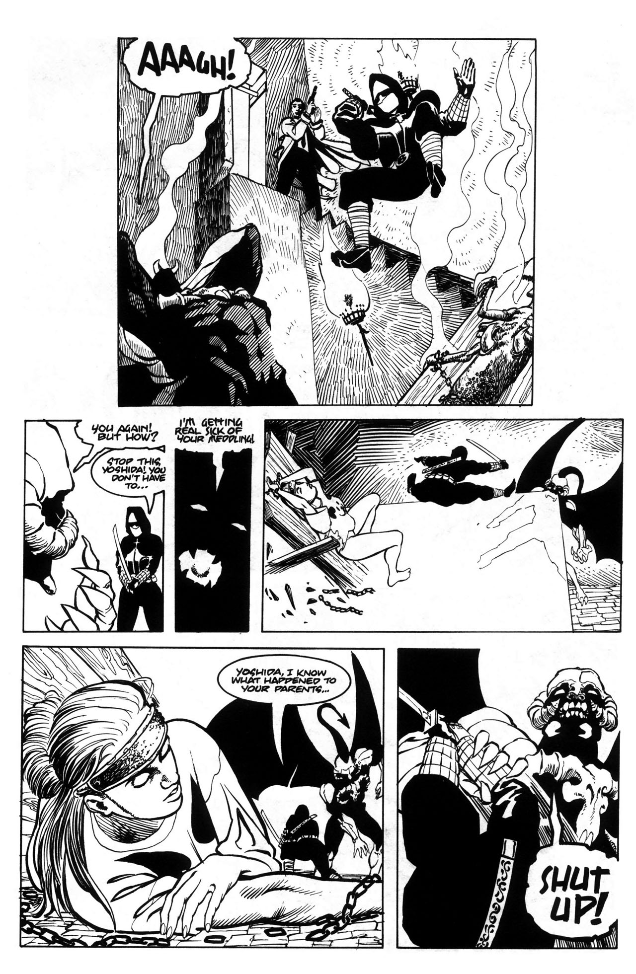 Read online Warrior Nun: Black & White comic -  Issue #6 - 14