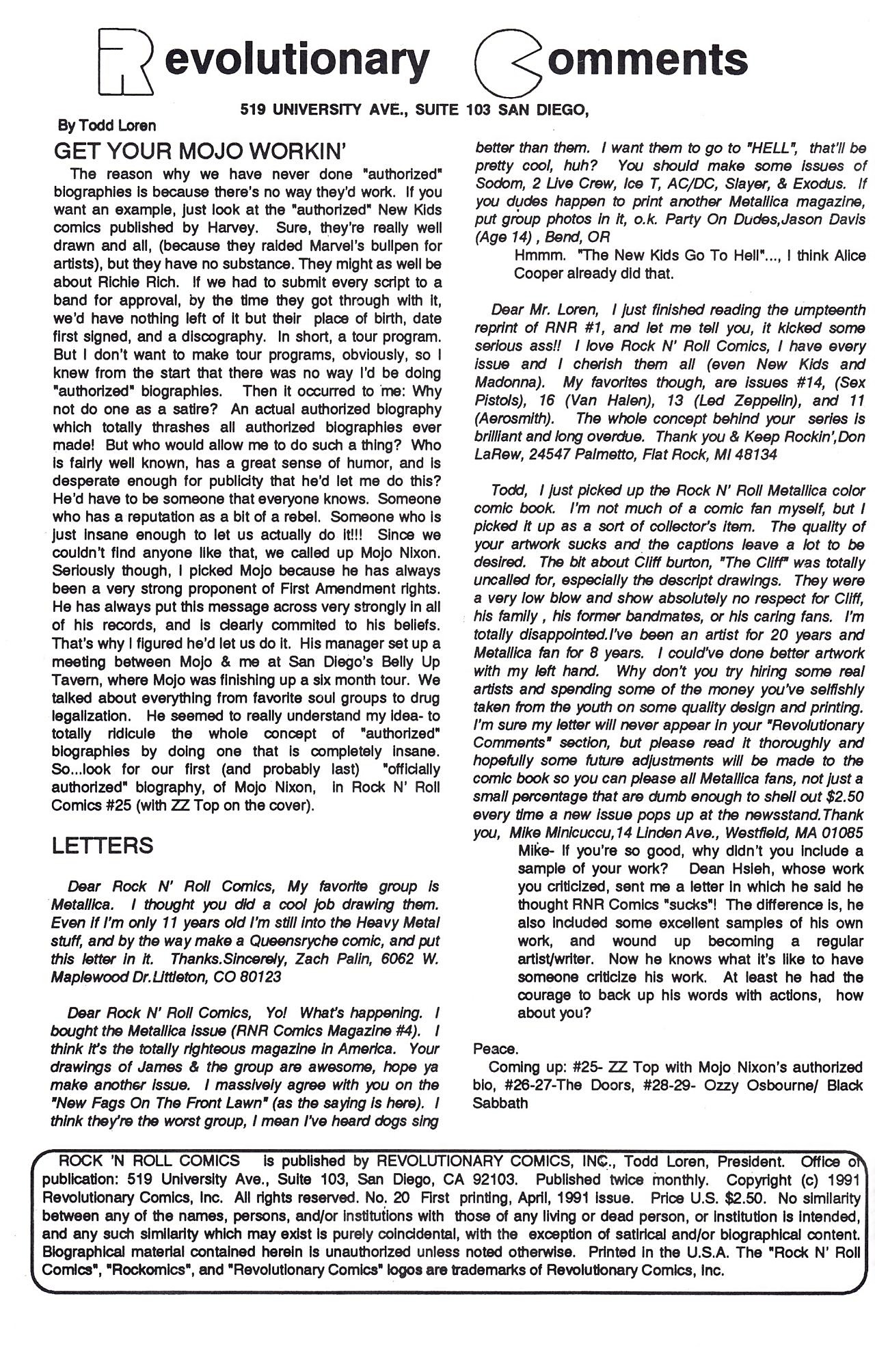 Read online Rock N' Roll Comics comic -  Issue #20 - 2