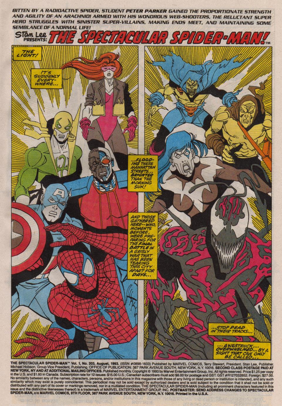 Read online The Spectacular Spider-Man (1976) comic -  Issue #203 - 2