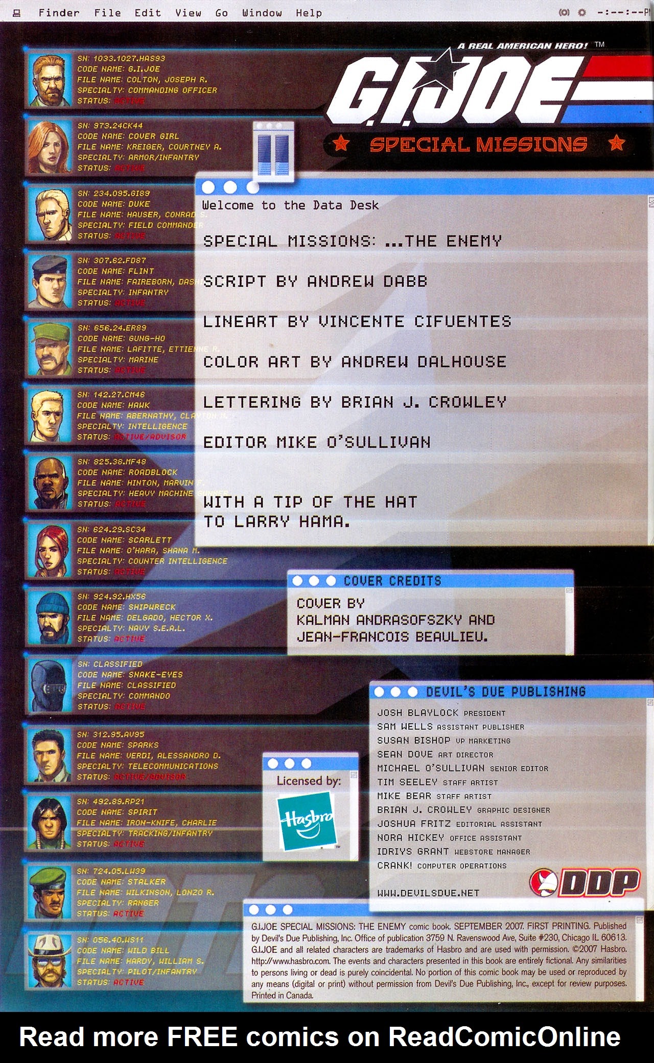 Read online G.I. Joe Special Missions: The Enemy comic -  Issue # Full - 2