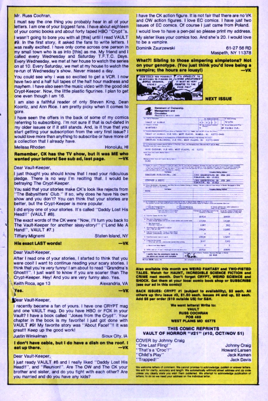 Read online The Vault of Horror (1950) comic -  Issue #21 - 20