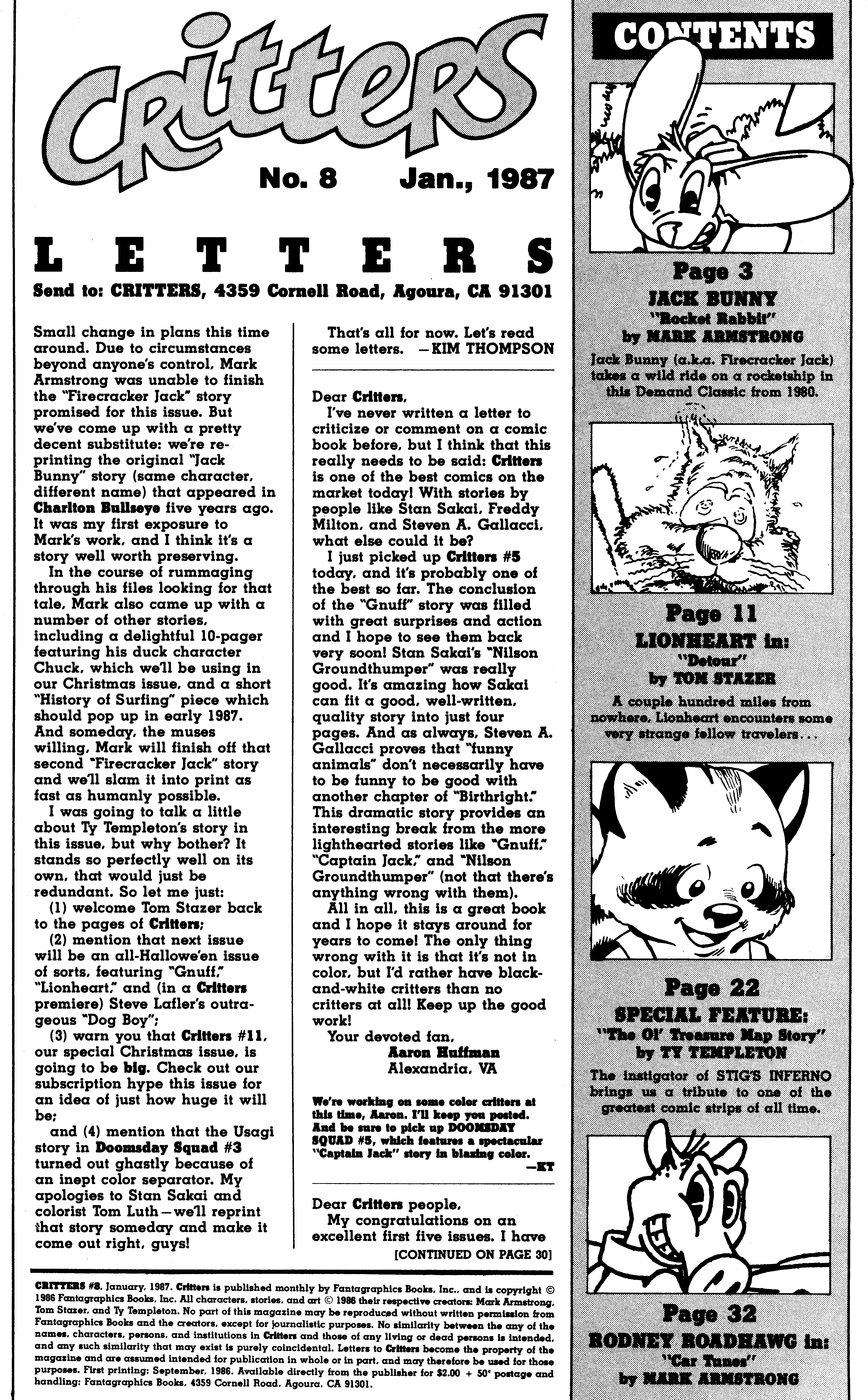 Read online Critters comic -  Issue #8 - 3
