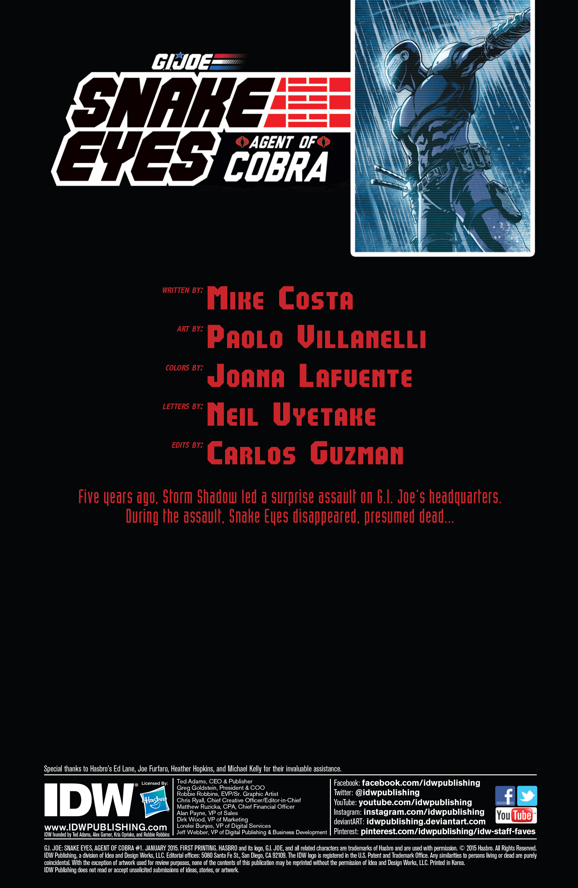 Read online G.I. Joe: Snake Eyes, Agent of Cobra comic -  Issue #1 - 2