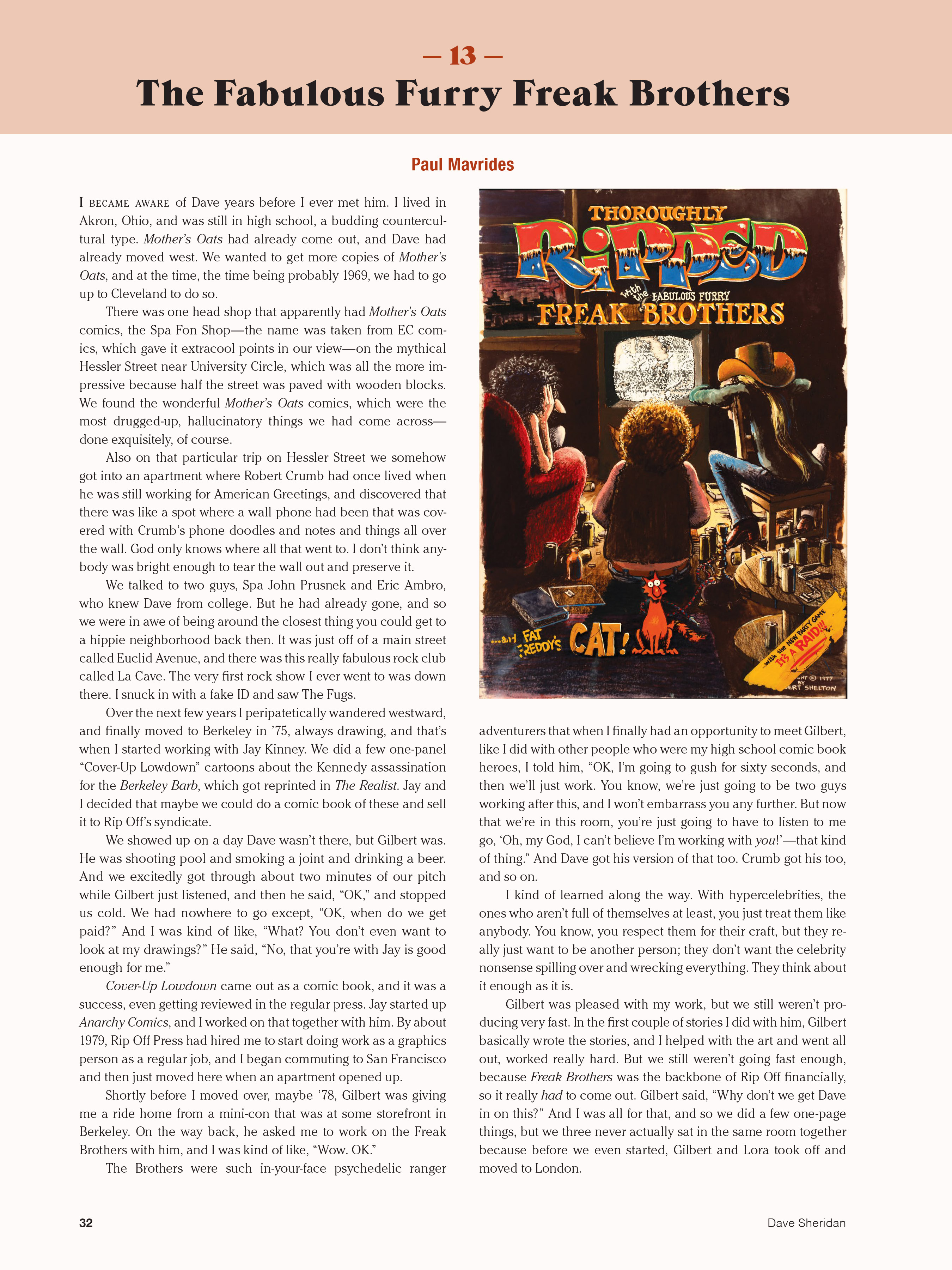 Read online Dave Sheridan: Life with Dealer McDope, the Leather Nun, and the Fabulous Furry Freak Brothers comic -  Issue # TPB (Part 1) - 43