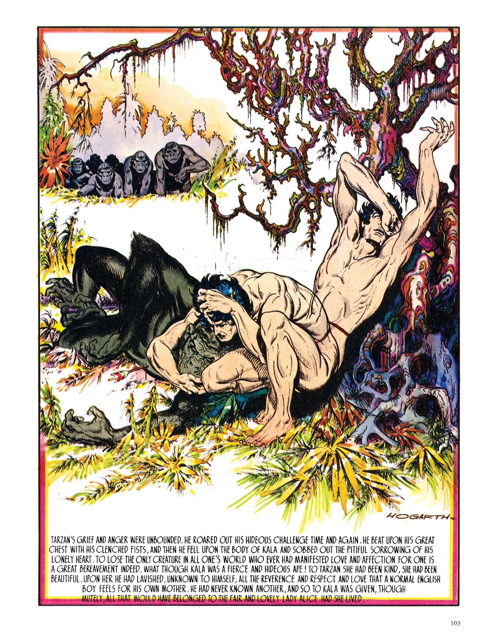 Read online Edgar Rice Burroughs' Tarzan: Burne Hogarth's Lord of the Jungle comic -  Issue # TPB - 103