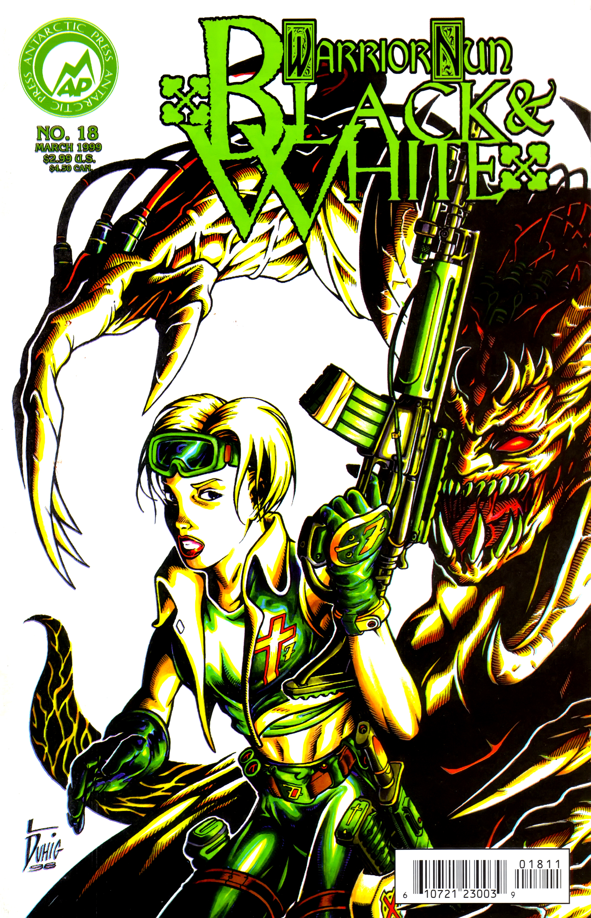 Read online Warrior Nun: Black & White comic -  Issue #18 - 1