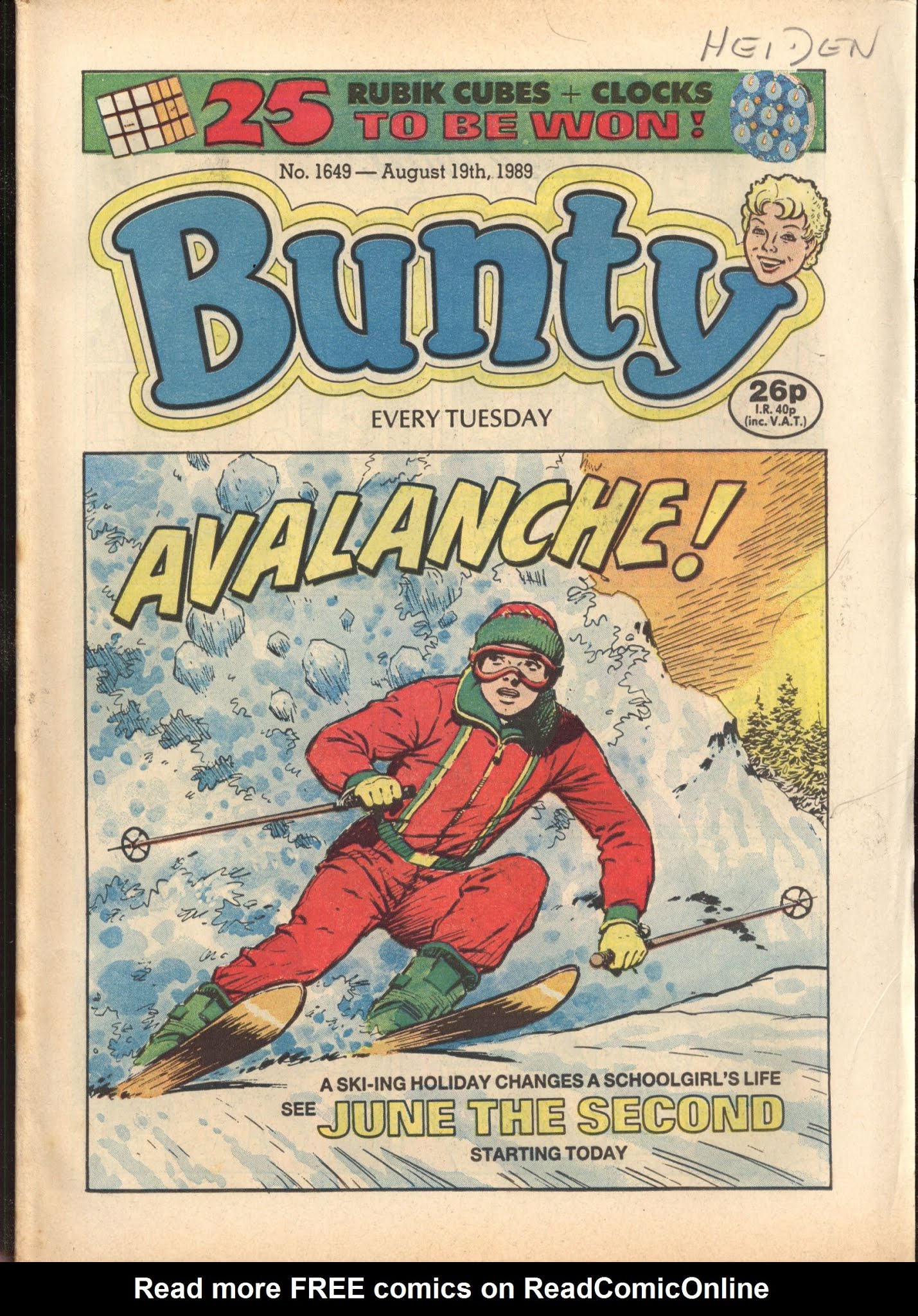 Read online Bunty comic -  Issue #1649 - 1