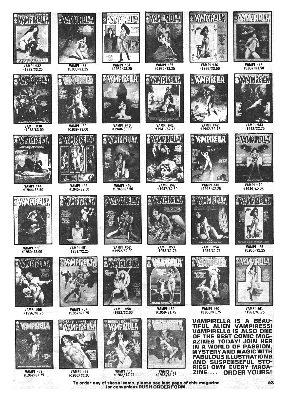 Read online Vampirella (1969) comic -  Issue #66 - 63