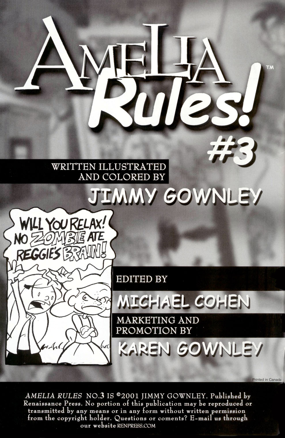 Read online Amelia Rules! comic -  Issue #3 - 2