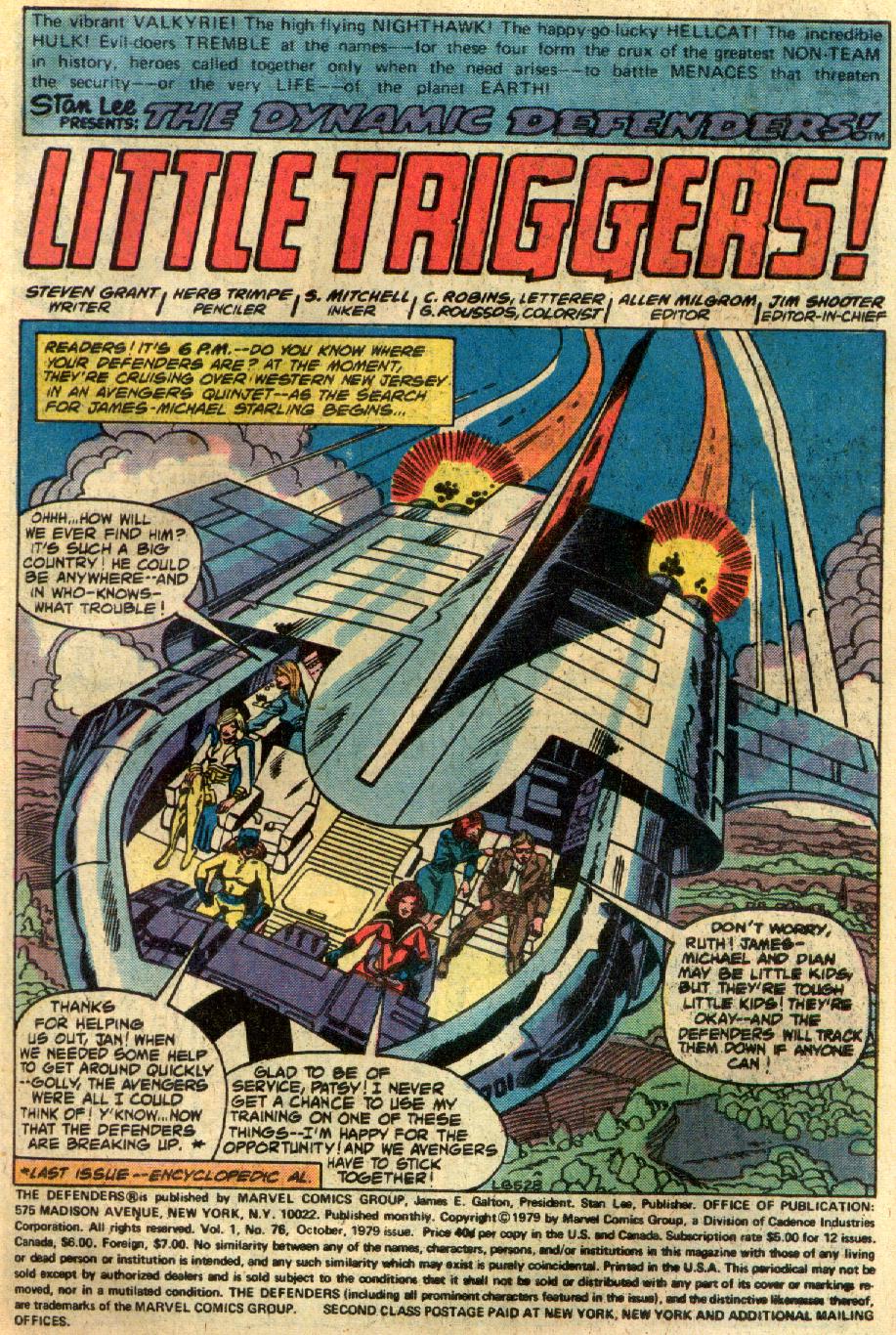 Read online The Defenders (1972) comic -  Issue #76 - 3
