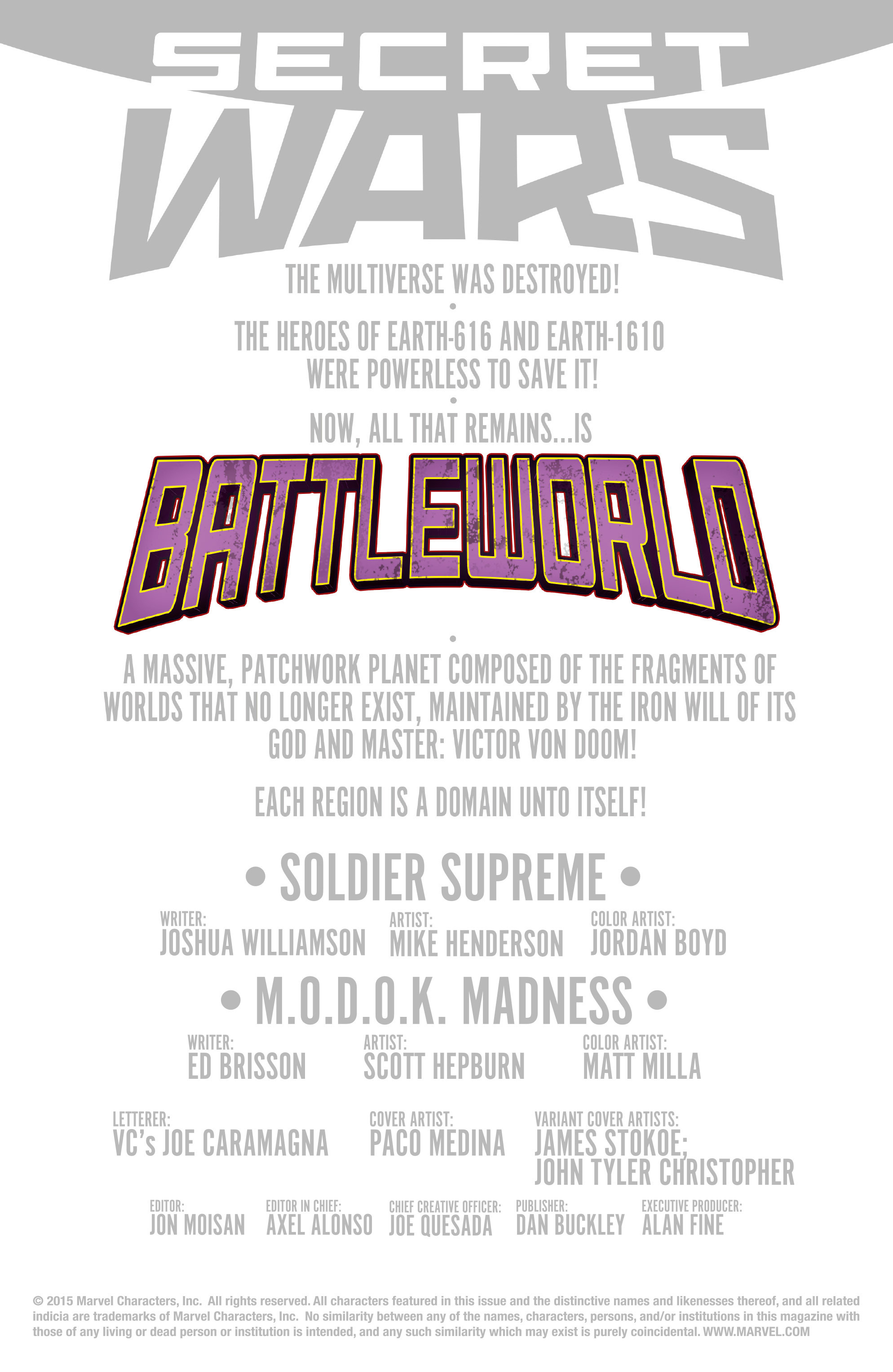 Read online Secret Wars: Battleworld comic -  Issue #1 - 2
