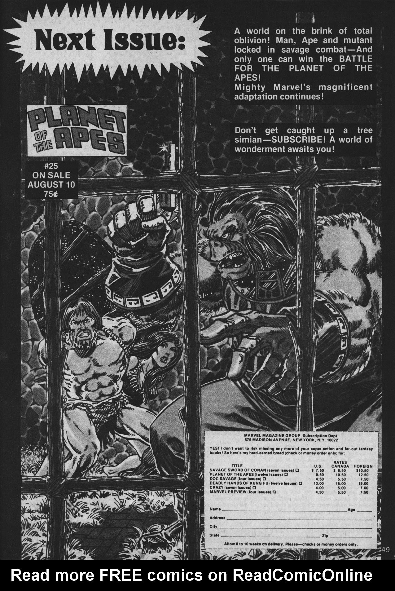 Read online Planet of the Apes comic -  Issue #24 - 47