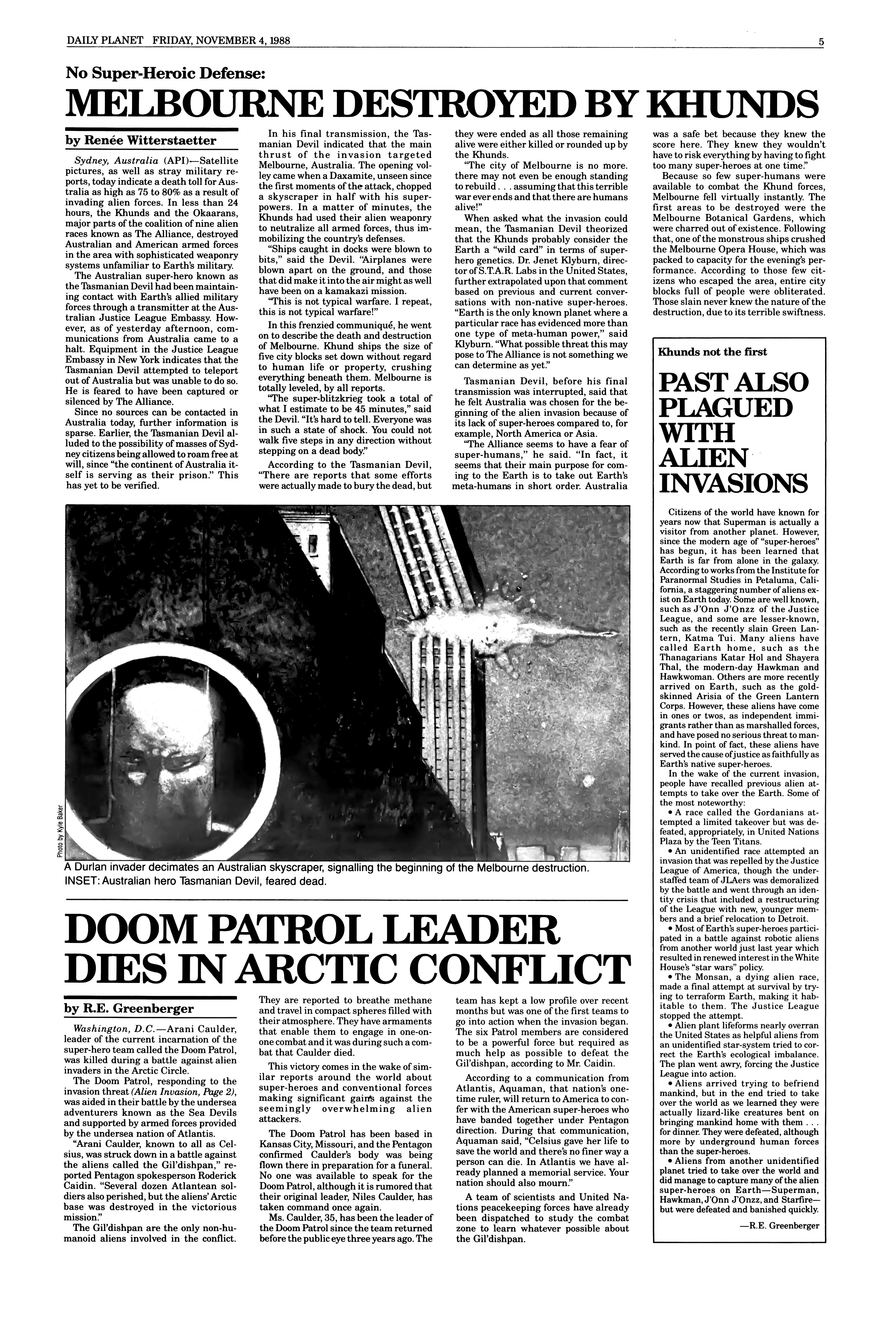 Read online Invasion! Special: Daily Planet comic -  Issue # Full - 6