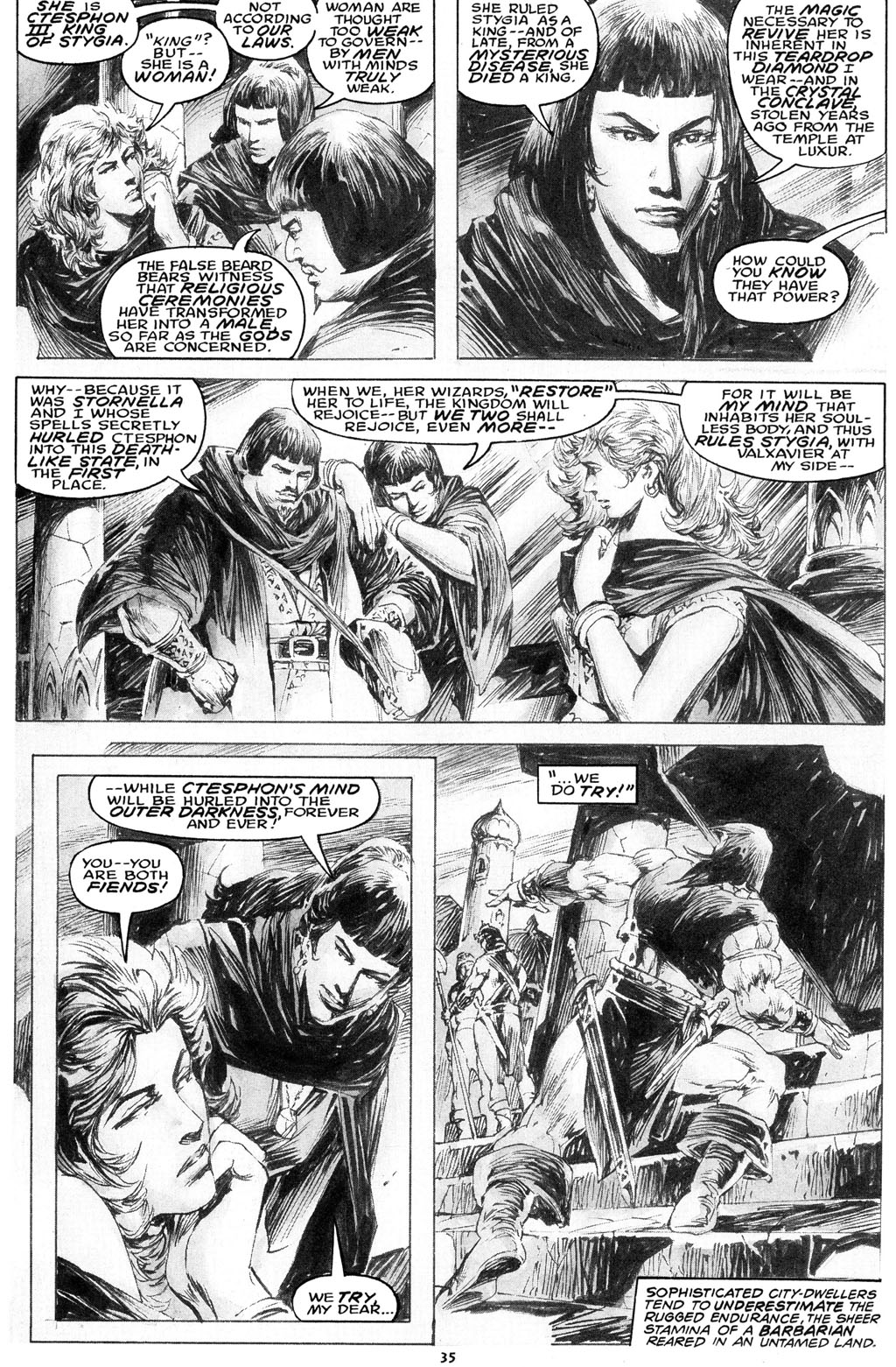 Read online The Savage Sword Of Conan comic -  Issue #216 - 37