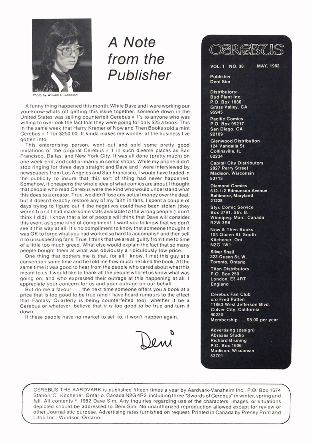 Read online Cerebus comic -  Issue #38 - 2