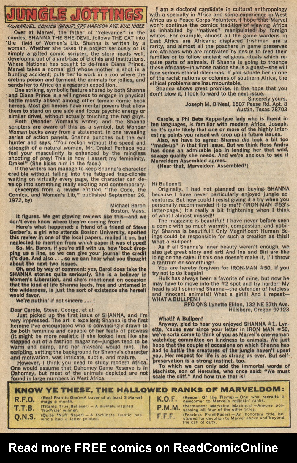 Read online Shanna, the She-Devil (1972) comic -  Issue #3 - 22