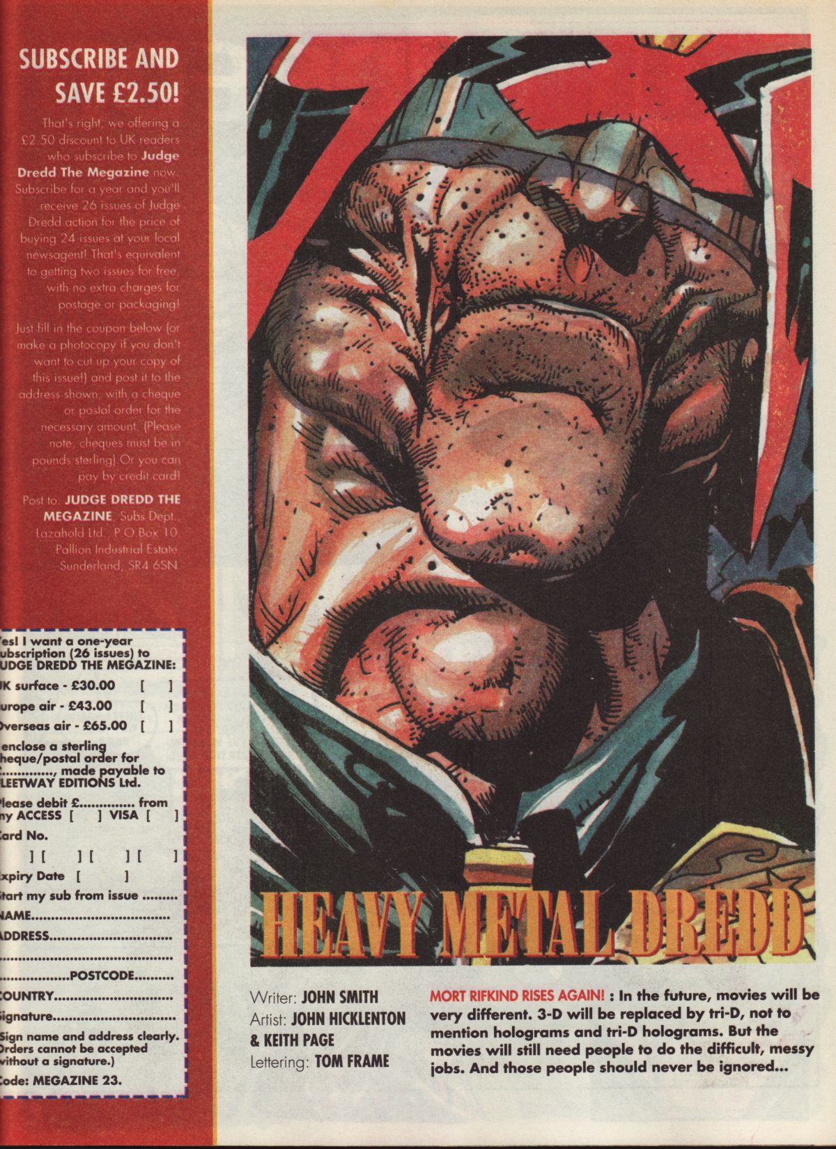 Read online Judge Dredd: The Megazine (vol. 2) comic -  Issue #23 - 27